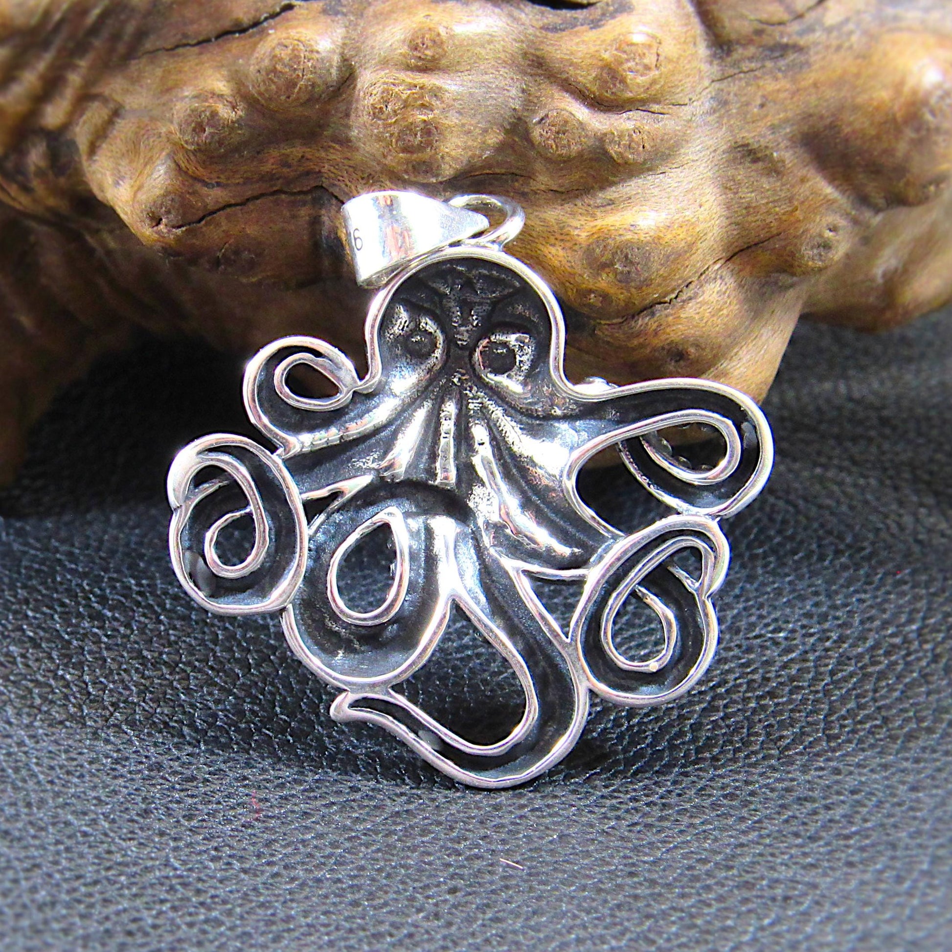 Solid 925 Sterling Silver Octopus Pendant – Handcrafted Nautical Jewelry, Kraken Necklace Pendant, Sea Creature Amulet, Ocean Lover Gift