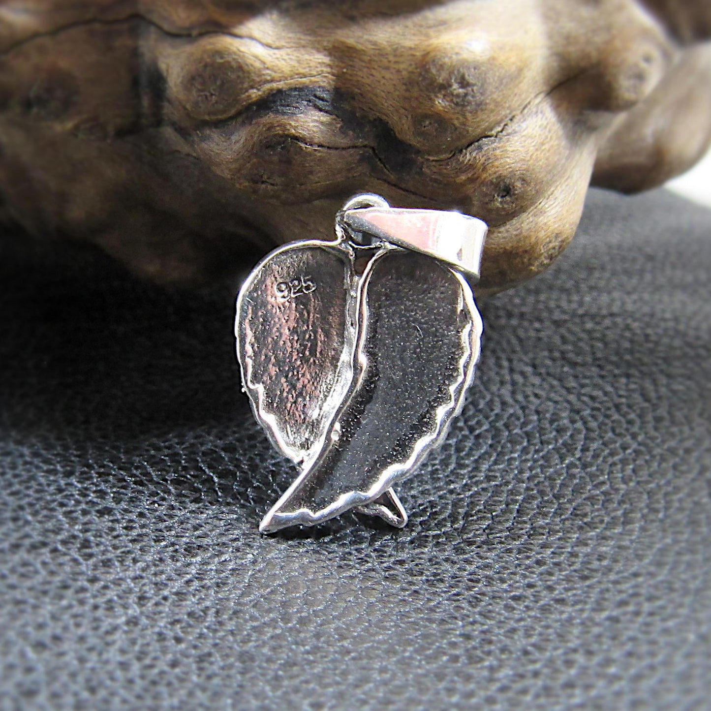 Solid 925 Sterling Silver Angel Wings Pendant – Handcrafted Guardian Angel Charm, Angelic Protection & Peace Jewelry, Memorial Gift for Her