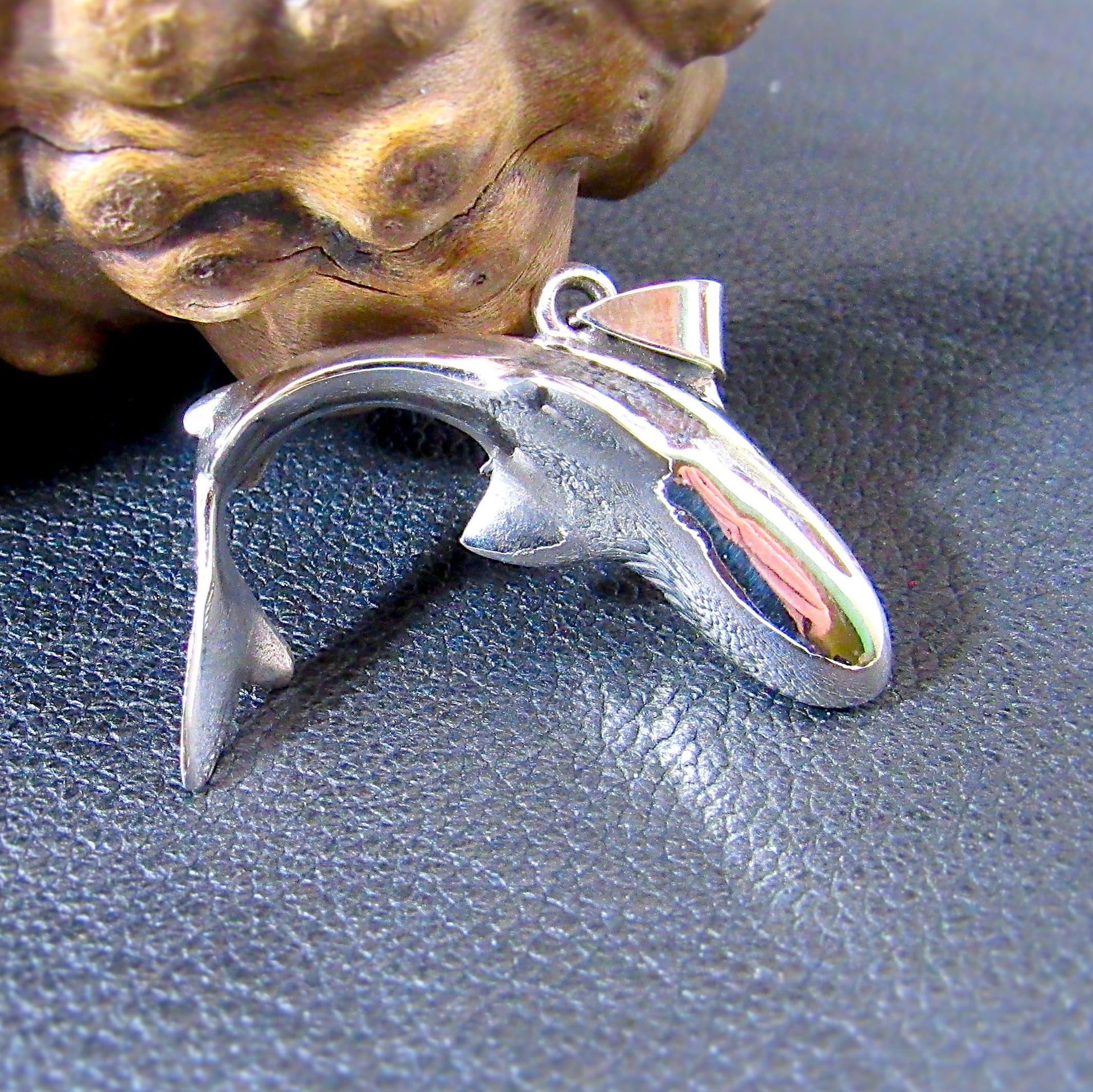 Solid 925 Sterling Silver Hammerhead Shark Pendant – Handcrafted Ocean Jewelry for Men / Women – Sea Lover Gift & Sailorcore Necklace Charm