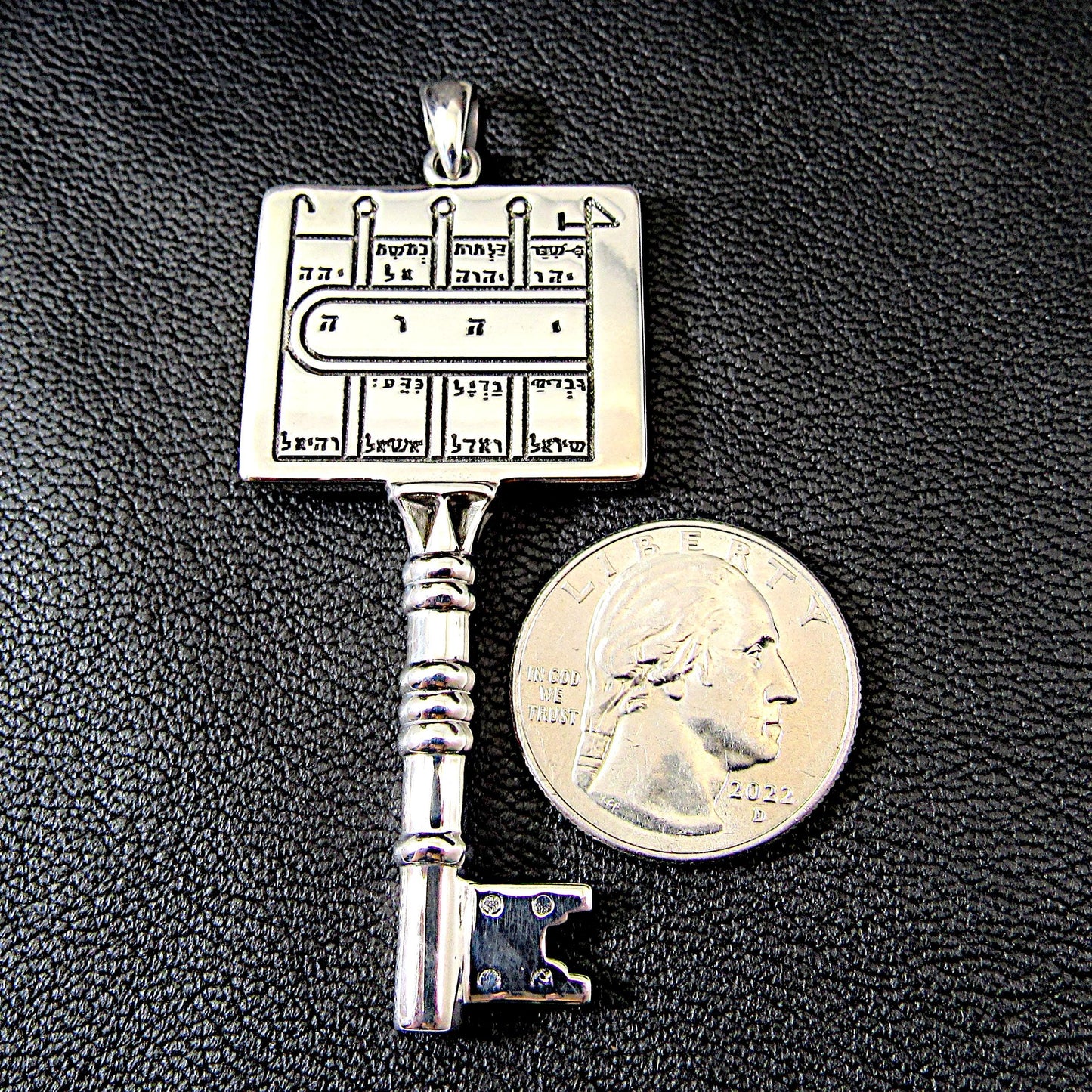 Solid 925 Sterling Silver King Solomon Seals Path Clearing Key Pendant – Handcrafted Kabbalah Amulet, Spiritual Protection Talisman Jewelry