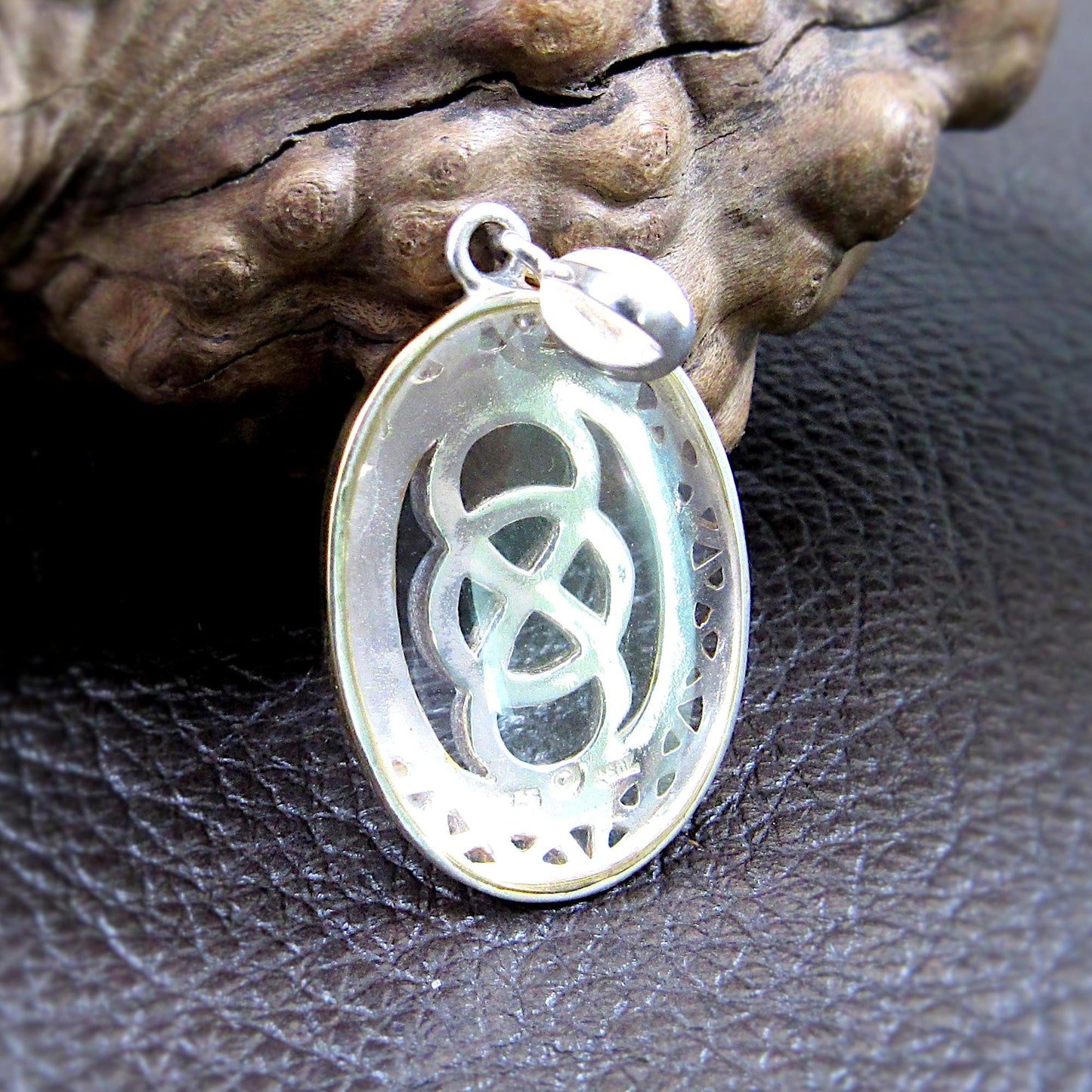 Solid 925 Sterling Silver & 18k Gold Celtic Infinity Knot Pendant, Handcrafted Magic Binding Spell Amulet