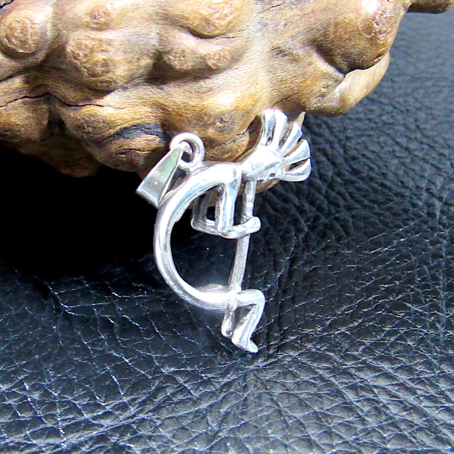 Solid 925 Sterling Silver Kokopelli Magical Mirth Pendant, Native American Flute Player, Symbol of Fertility, Southwestern Jewelry Charm