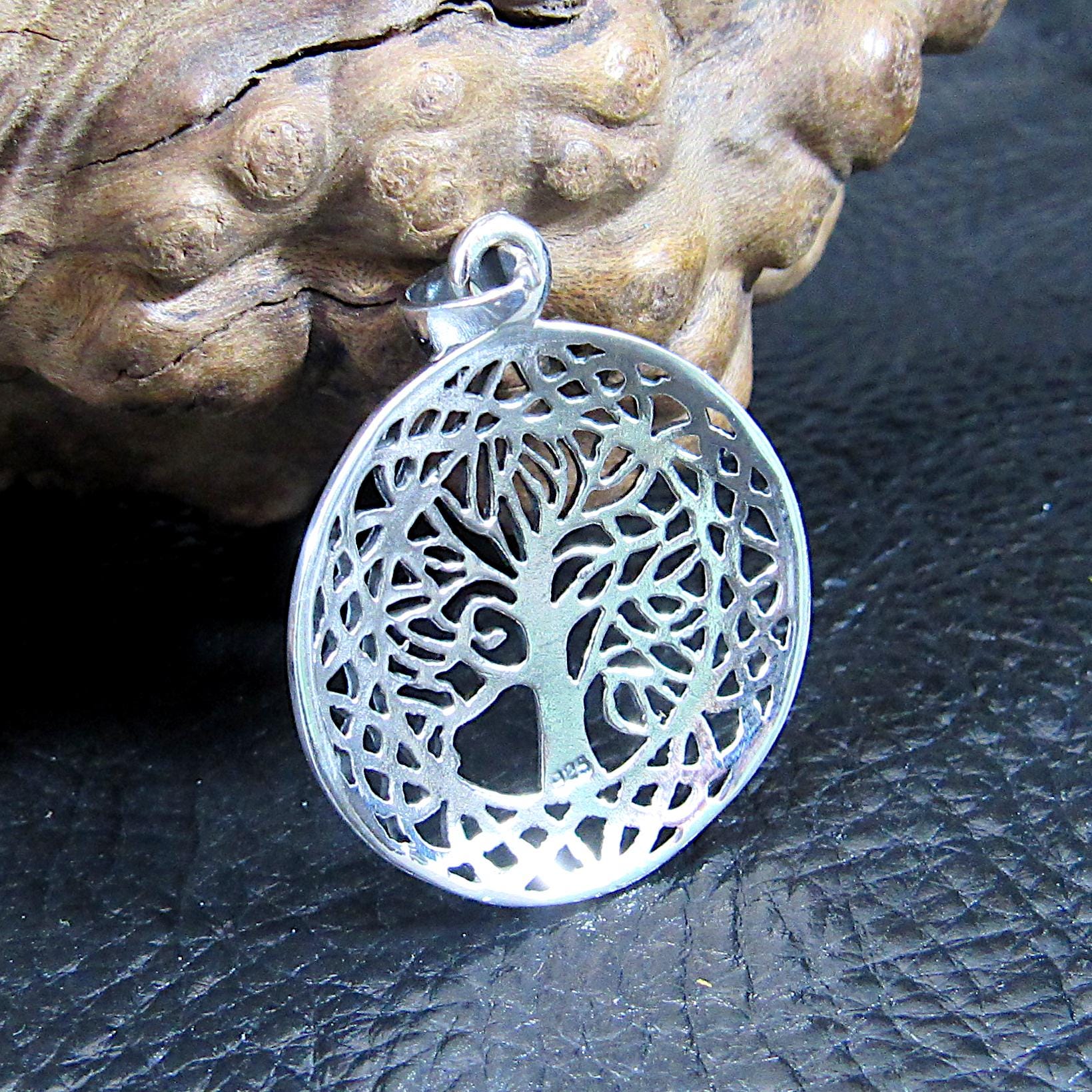 Solid 925 Sterling Silver Tree of Life Pendant – Celtic Knot Necklace Pendant, Sacred Symbol Jewelry, Nature-Inspired Gift, Spiritual Charm