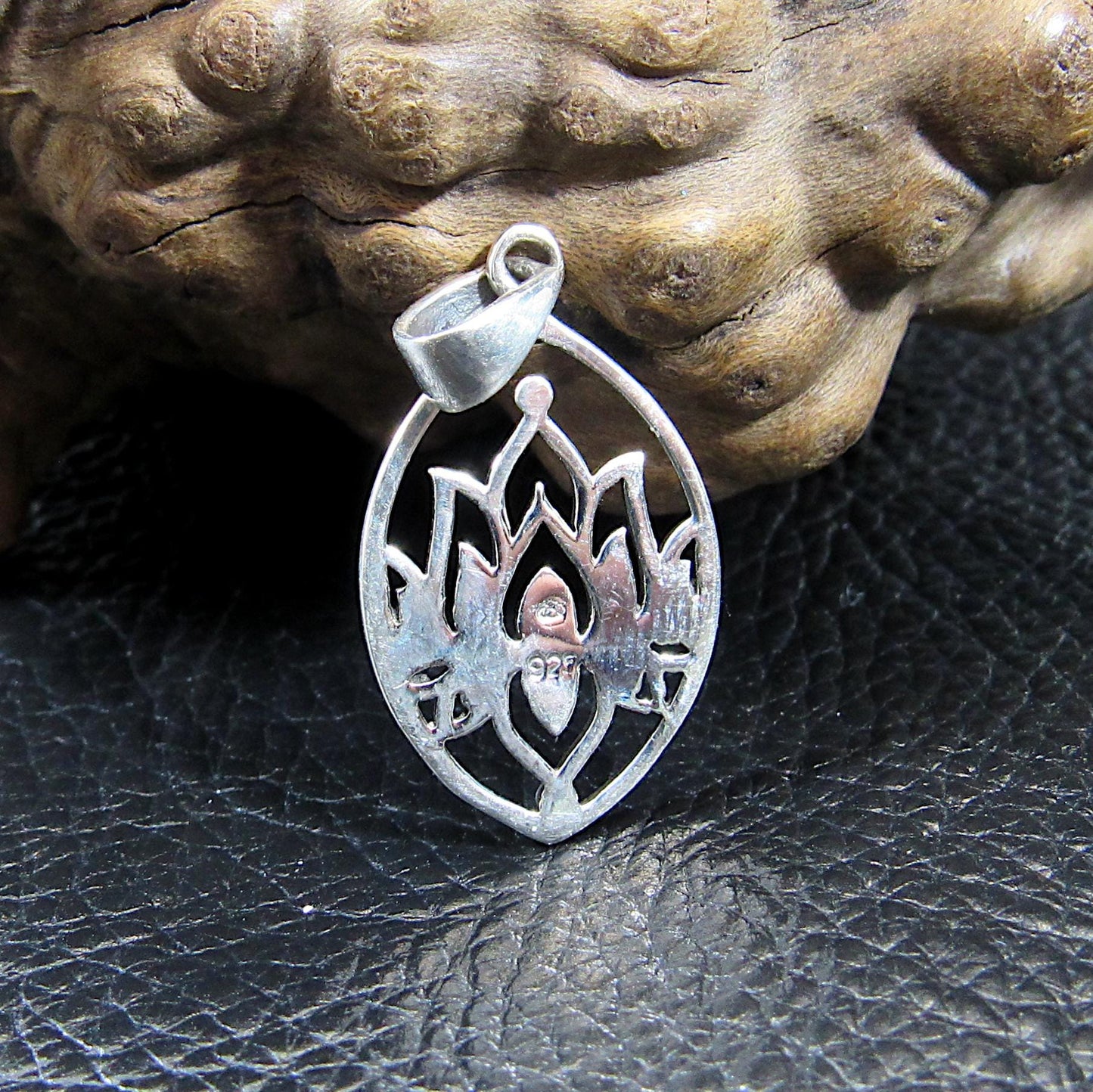 Solid 925 Sterling Silver Lotus Flower Pendant – Yoga Spiritual Jewelry, Boho Meditation Necklace Charm, Sacred Symbol Gift