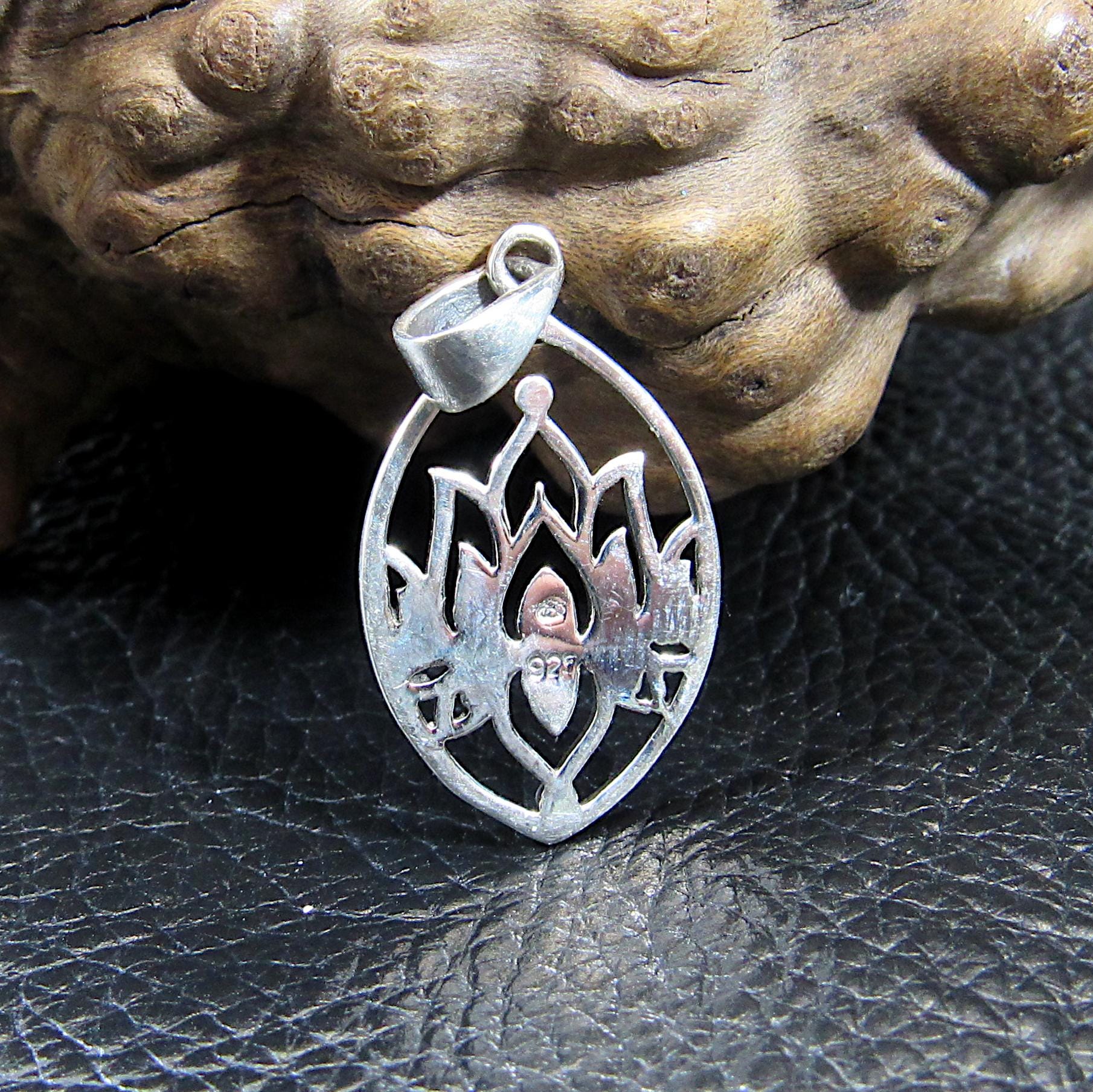 Solid 925 Sterling Silver Lotus Flower Pendant – Yoga Spiritual Jewelry, Boho Meditation Necklace Charm, Sacred Symbol Gift