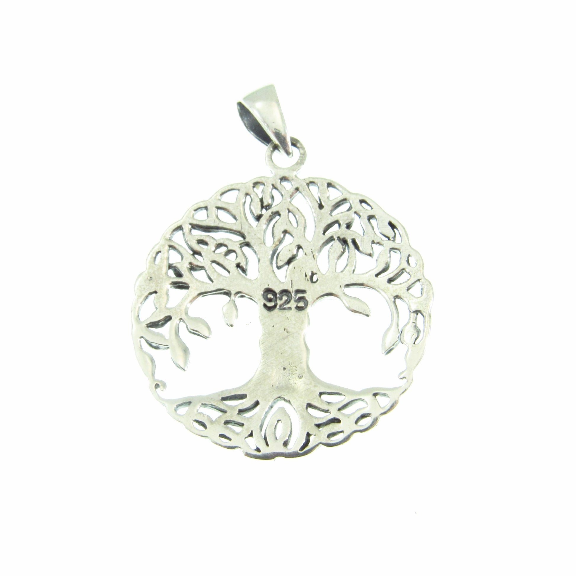 Solid 925 Sterling Silver Tree of Life Pendant – Celtic Knotwork Jewelry – Sacred Geometry Amulet – Norse Gift, Silver Nature Necklace Charm