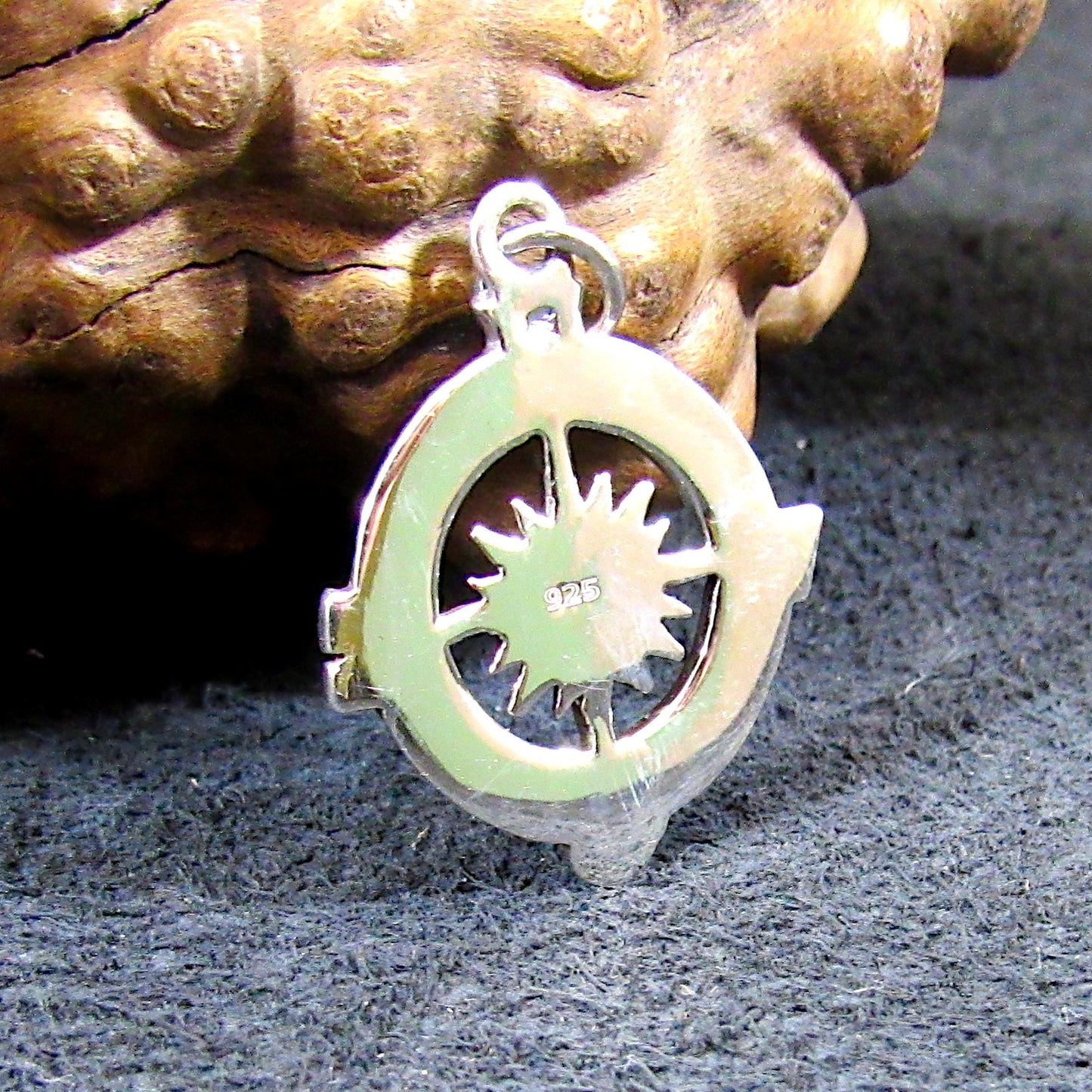 Solid 925 Sterling Silver Compass Pendant – Nautical Rose of the Winds Symbol – Nautical Silver Charm – Directional North Star Jewelry Gift