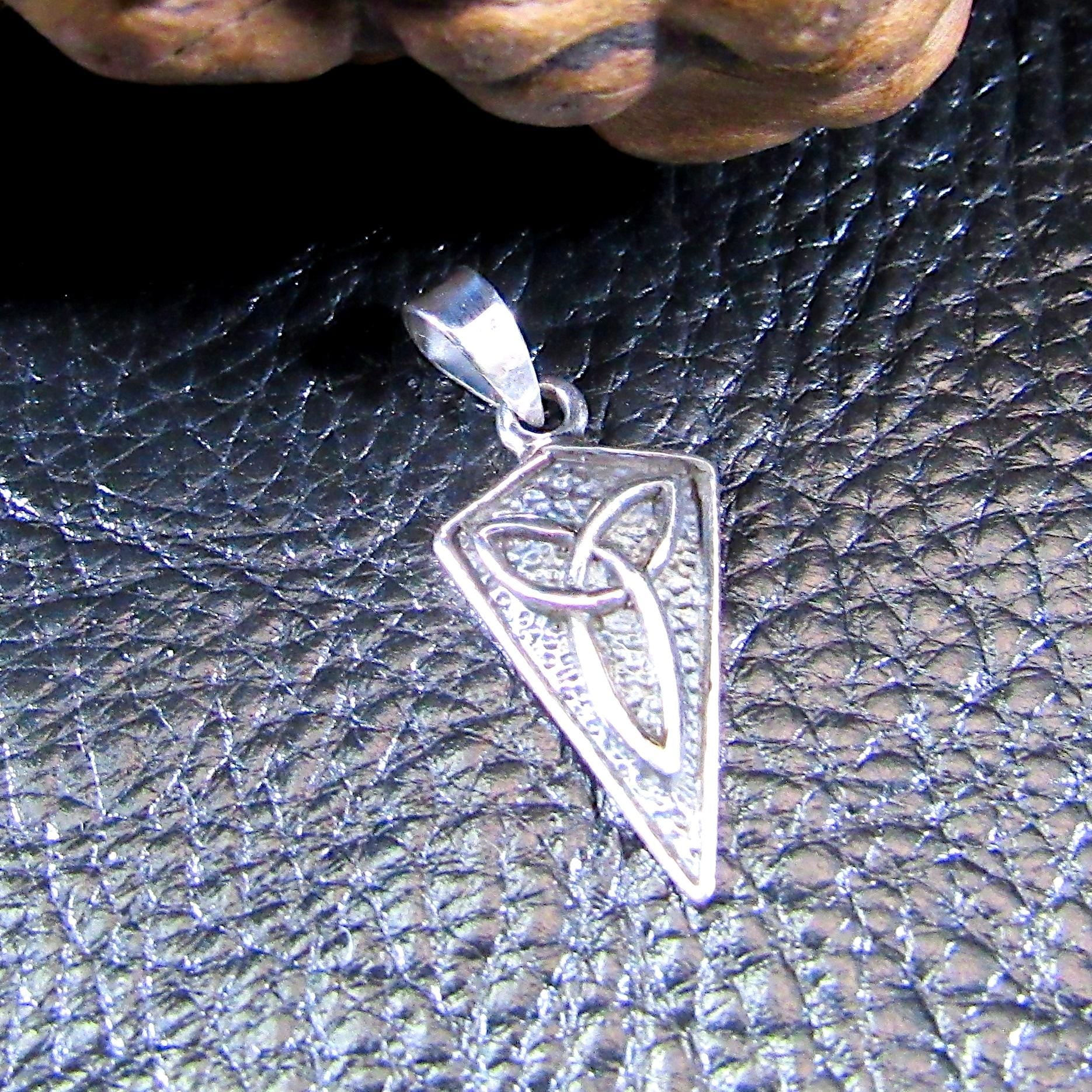 Solid 925 Sterling Silver Celtic Trinity Knot Pendant, Handcrafted Viking Jewelry, Triquetra Knot Charm - Norse & Pagan Necklace Charm