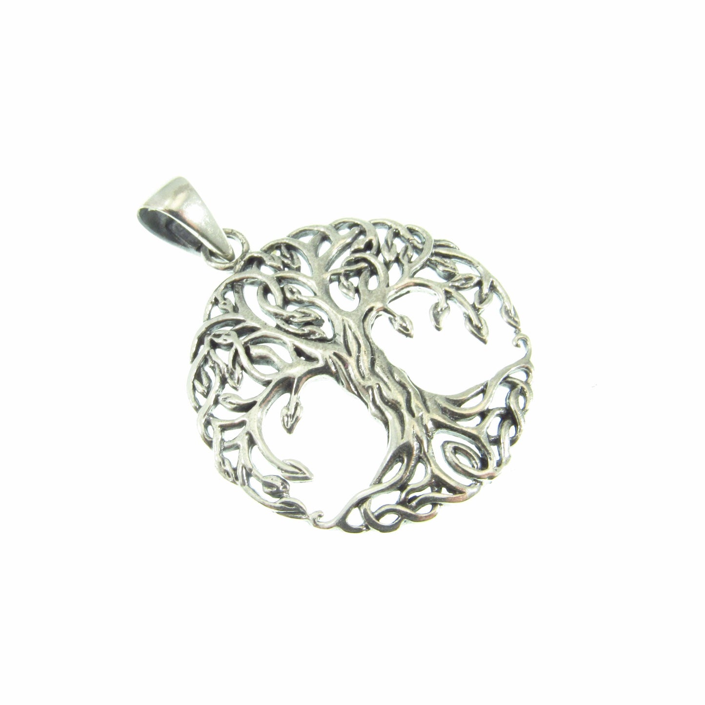 Solid 925 Sterling Silver Tree of Life Pendant – Celtic Knotwork Jewelry – Sacred Geometry Amulet – Norse Gift, Silver Nature Necklace Charm