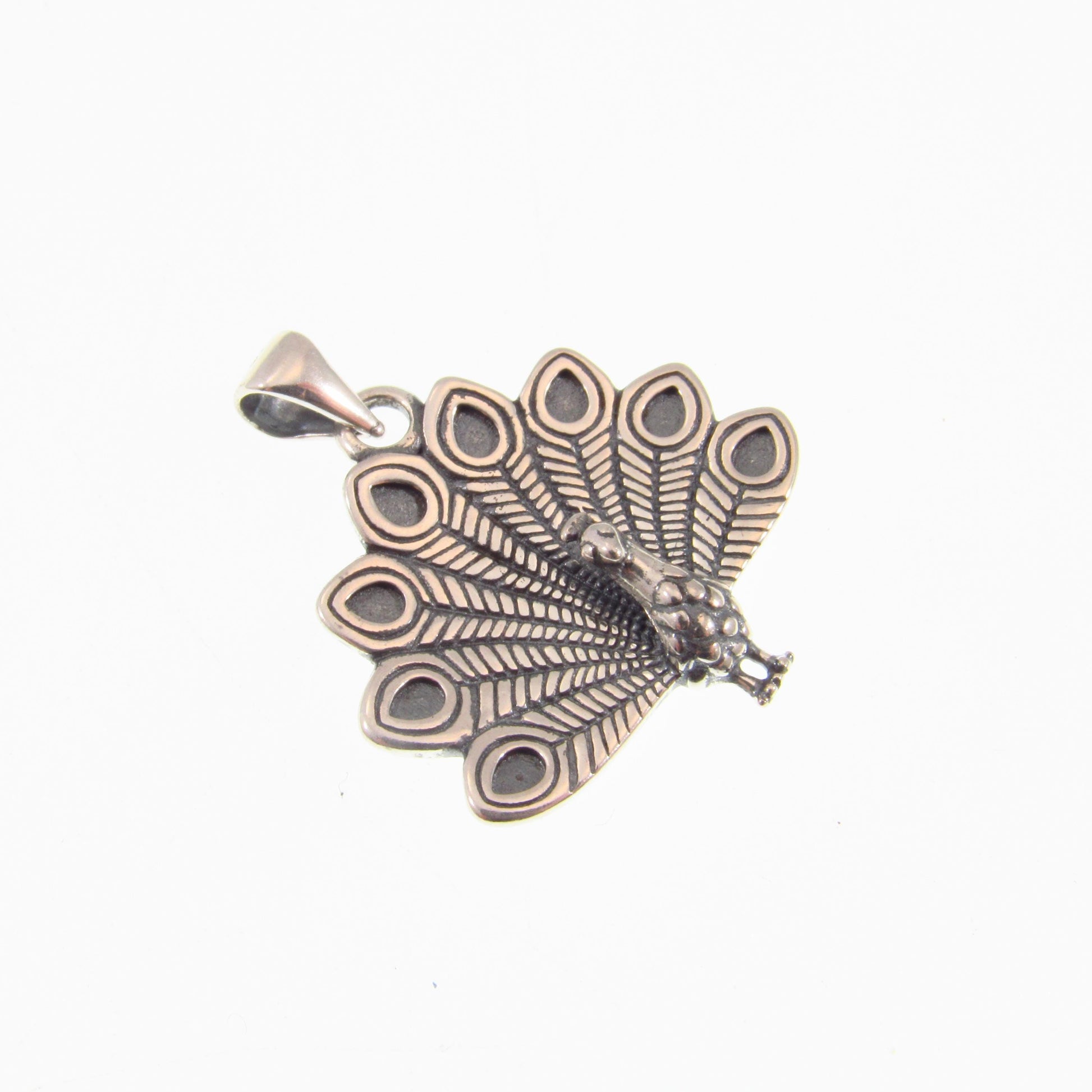 Solid 925 Sterling Silver Peacock Pendant, Exotic Nature Jewelry, Fairycore Symbol of Power & Beauty, Bird Lover Gift for Her