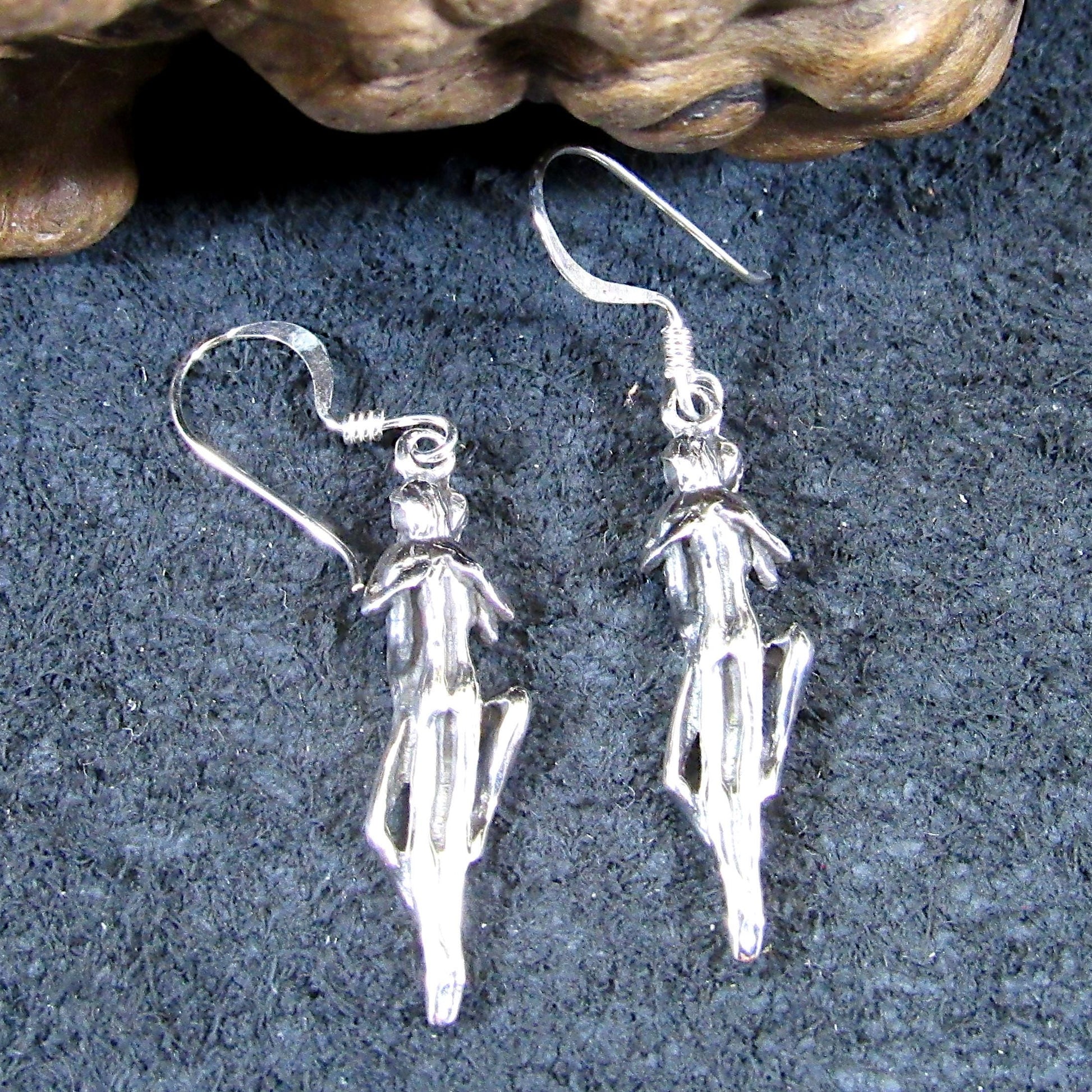 Solid 925 Sterling Silver 3D Kama Sutra Earrings, Handcrafted Drop Dangle Hook Earrings, Lovers Embrace Post, Erotic Abstract Jewelry