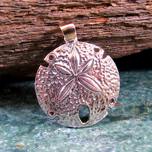 Solid 925 Sterling Silver Sand Dollar Pendant – Sea Life Amulet, Ocean Charm, Nautical Beach Pendant, Coastal Jewelry, Beachcomber Gift