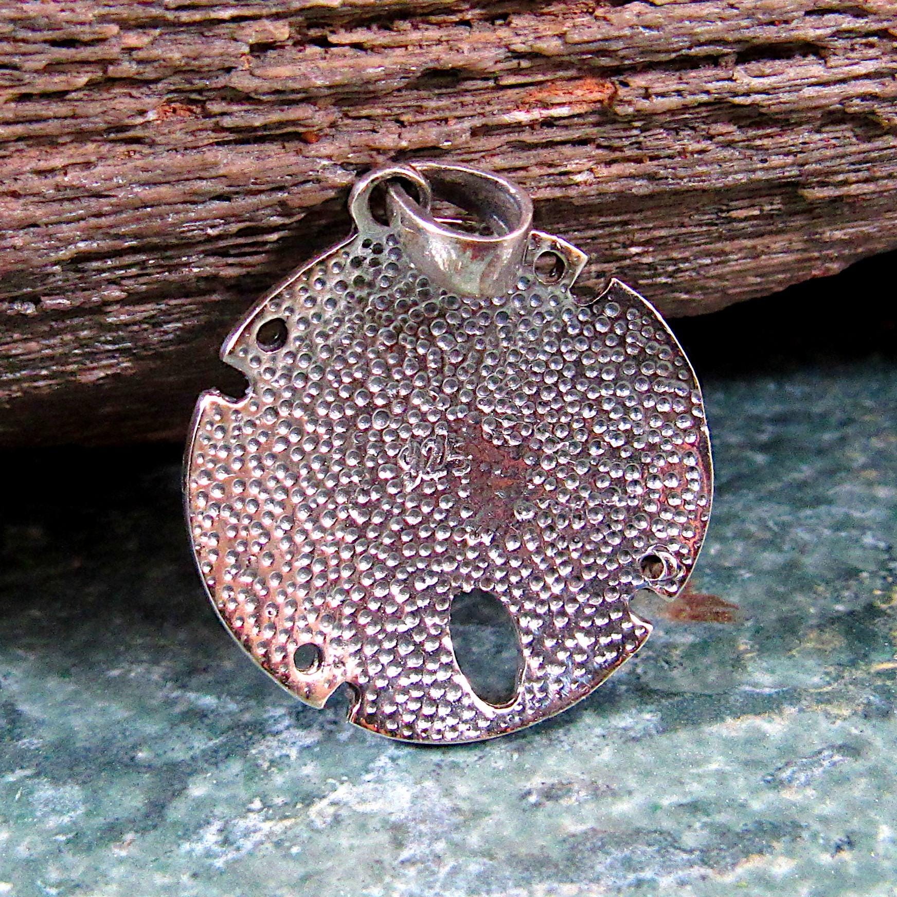 Solid 925 Sterling Silver Sand Dollar Pendant – Sea Life Amulet, Ocean Charm, Nautical Beach Pendant, Coastal Jewelry, Beachcomber Gift