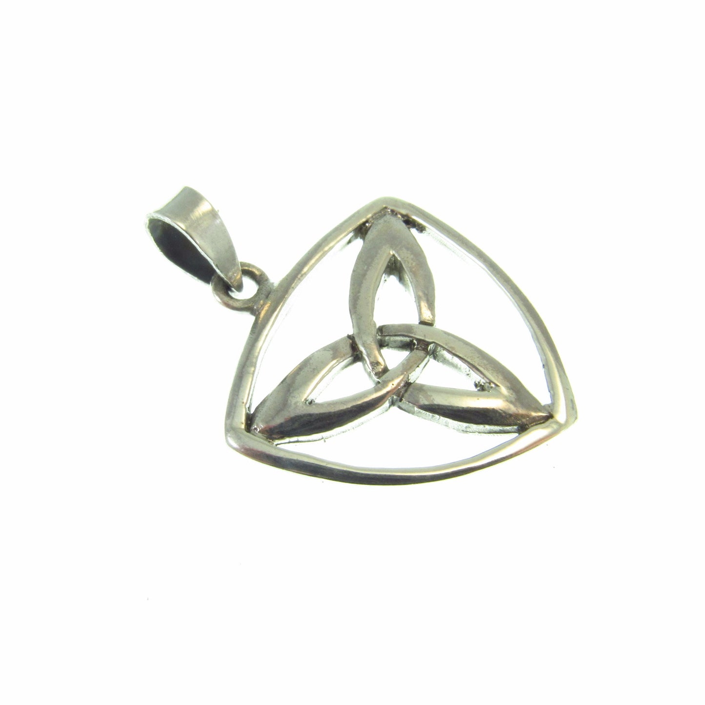 Solid 925 Sterling Silver Trinity Knot Pendant – Celtic Triquetra Jewelry – Interwoven Trinity Symbol - Necklace Charm, Irish Heritage Gift