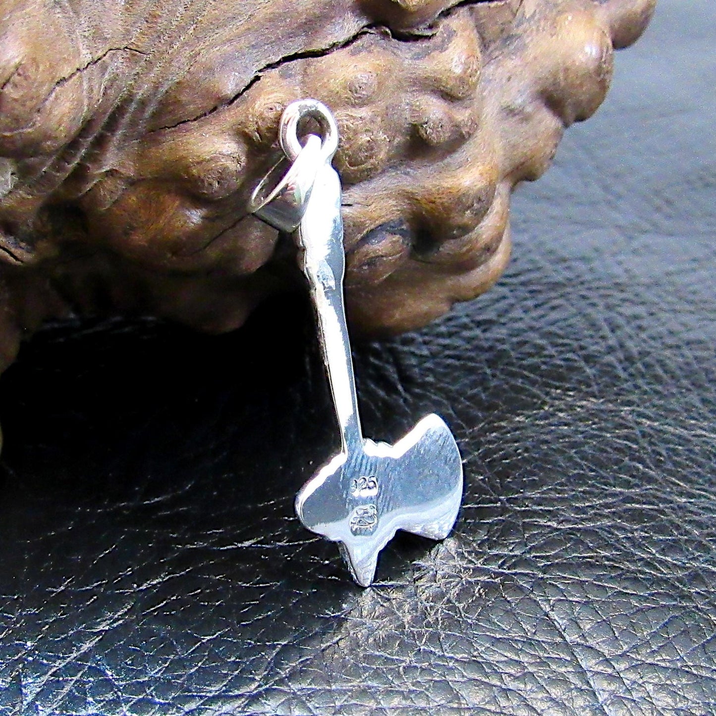 Solid 925 Sterling Silver Tomahawk Necklace Pendant with Turquoise – Native Western Axe Charm, Biker Southwestern Jewelry for Men or Women