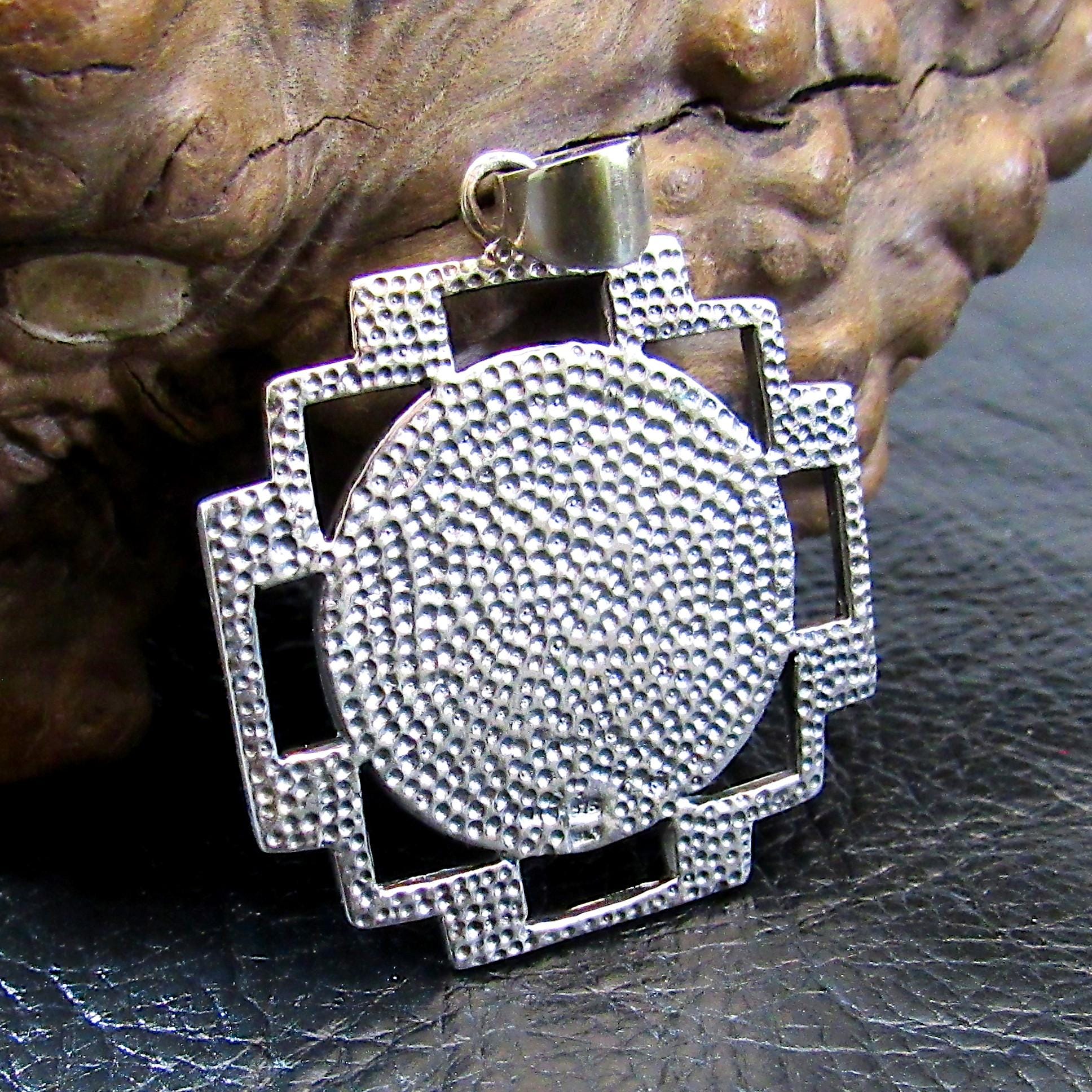 Solid 925 Sterling Silver Sri Yantra Pendant – Sacred Geometry Meditation Jewelry, Spiritual Symbol Necklace Pendant, Yoga Chakra Talisman