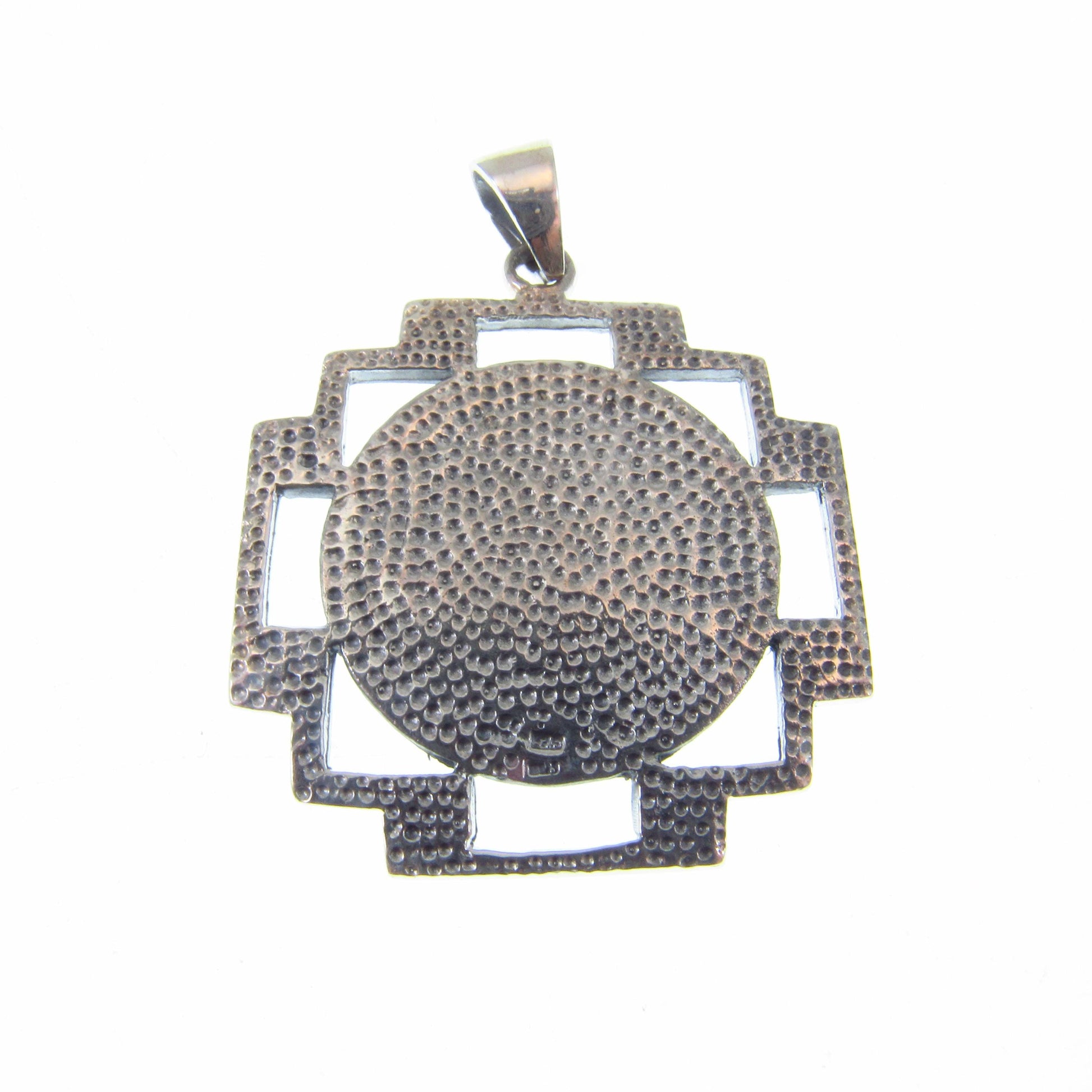 Solid 925 Sterling Silver Sri Yantra Pendant – Sacred Geometry Meditation Jewelry, Spiritual Symbol Necklace Pendant, Yoga Chakra Talisman