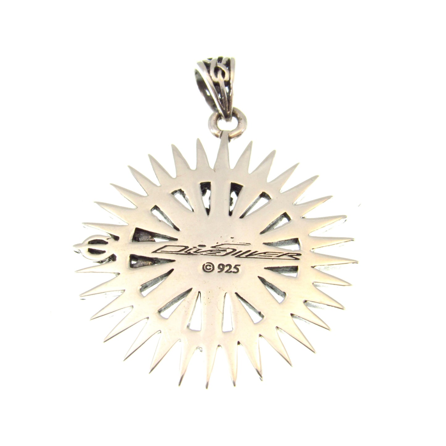 Solid 925 Sterling Silver Rose Compass Pendant, Fleur de Lis Celtic Jewelry, Nautical North Star Amulet, Nautical Gift for Men or Women