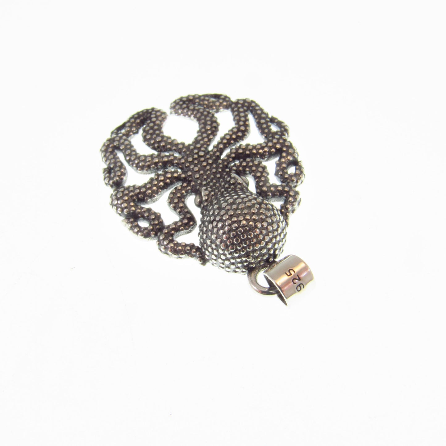 Solid 925 Sterling Silver Octopus Pendant – Kraken Jewelry for Men or Women, Nautical Tentacle Sea Creature Necklace Charm, Ocean Lover Gift