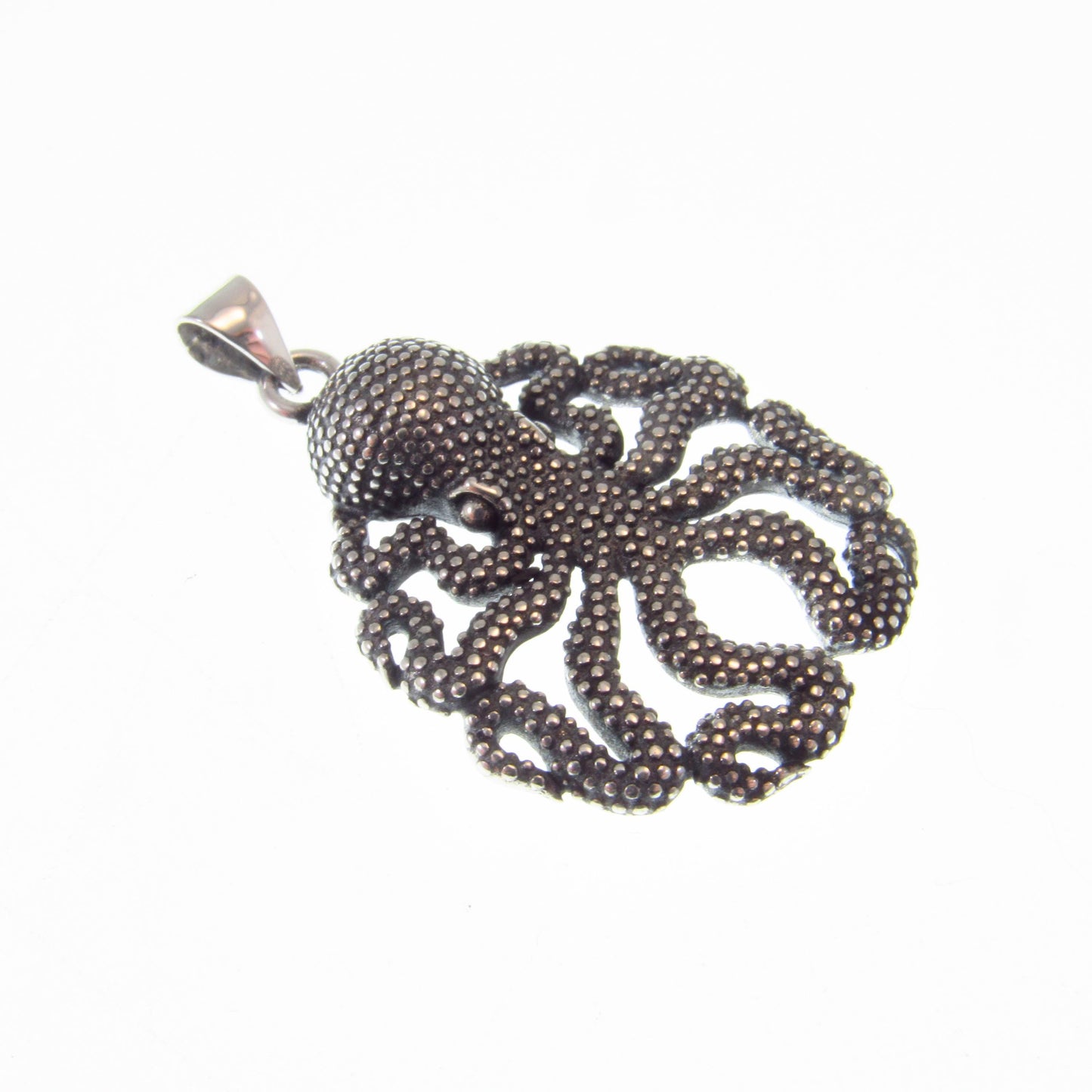 Solid 925 Sterling Silver Octopus Pendant – Kraken Jewelry for Men or Women, Nautical Tentacle Sea Creature Necklace Charm, Ocean Lover Gift