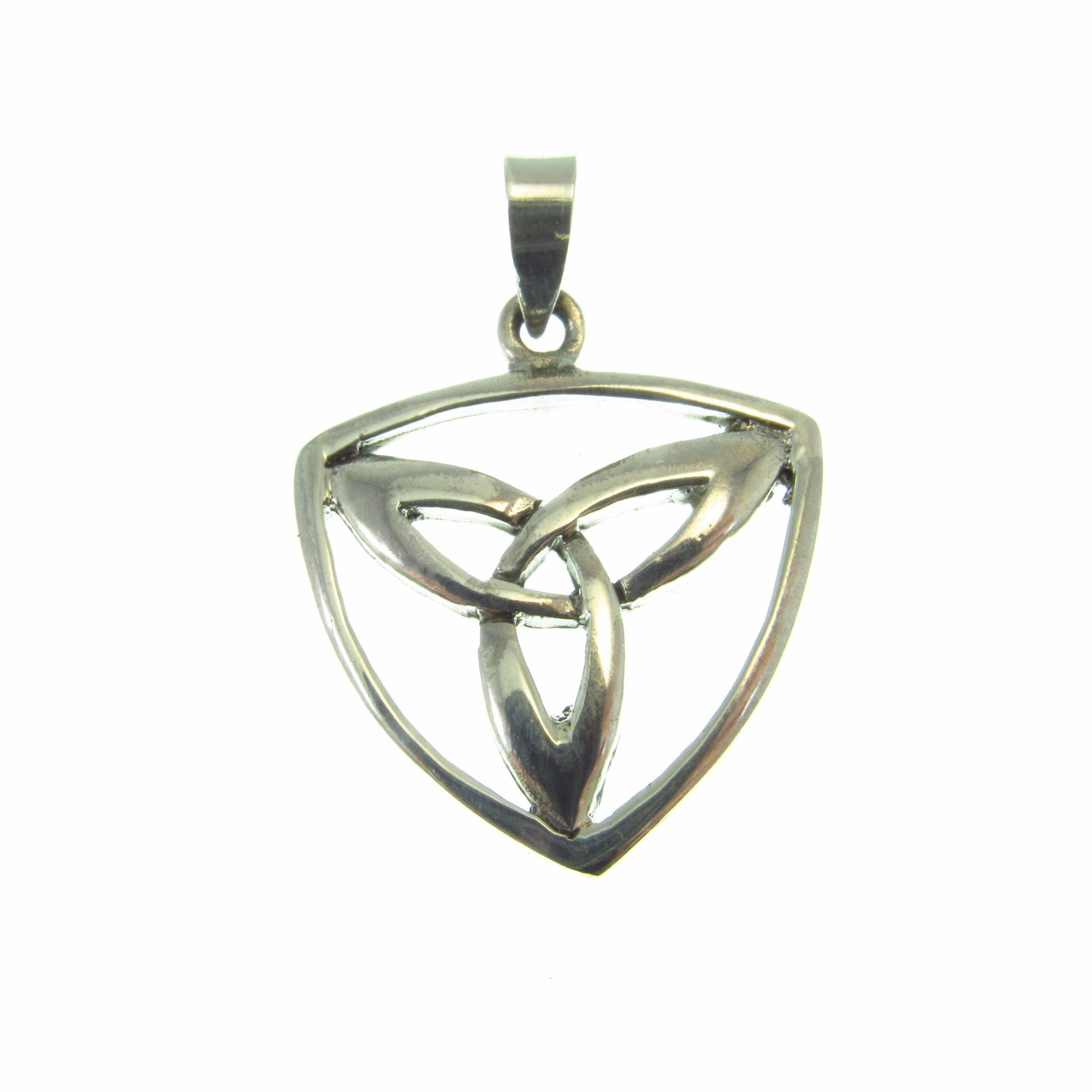 Solid 925 Sterling Silver Trinity Knot Pendant – Celtic Triquetra Jewelry – Interwoven Trinity Symbol - Necklace Charm, Irish Heritage Gift