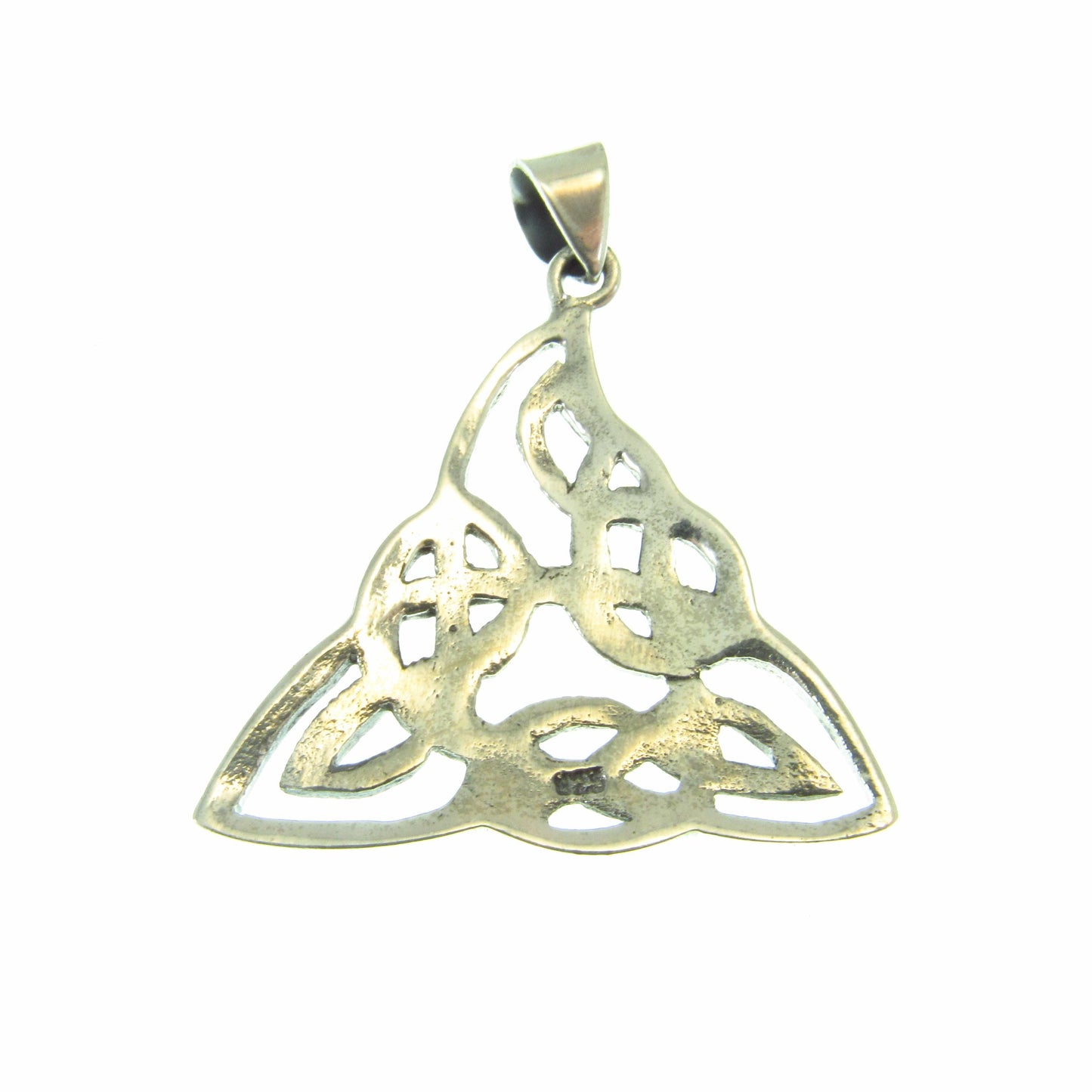 Solid 925 Sterling Silver Celtic Trinity Knot Pendant – Interwoven Triquetra Symbol – Pagan Amulet - Irish Heritage Gift - Necklace Pendant