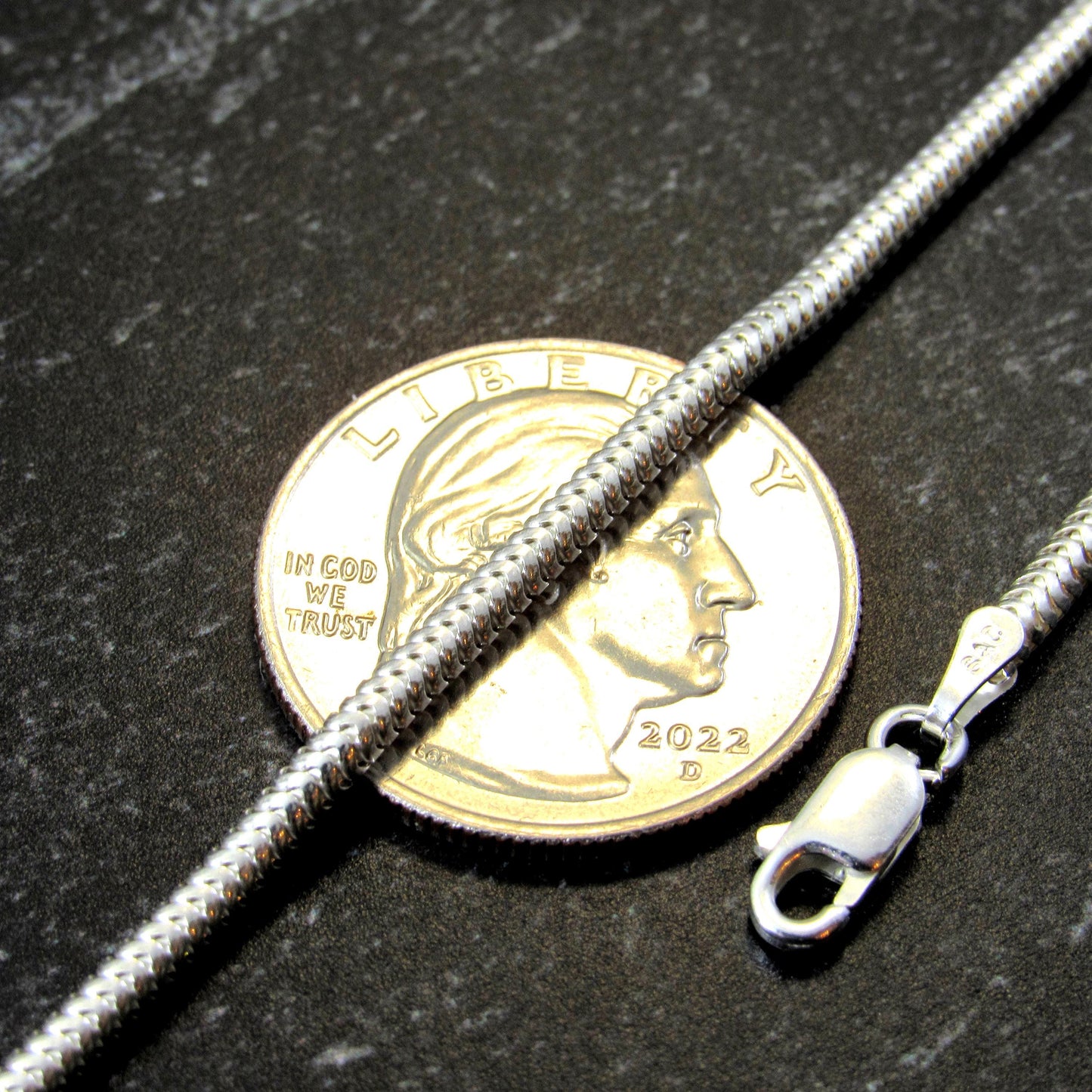 Solid 925 Sterling Silver Round Snake Chain Necklace for Pendants, Made in Italy, Unisex, 0.8–5mm, 7–36”