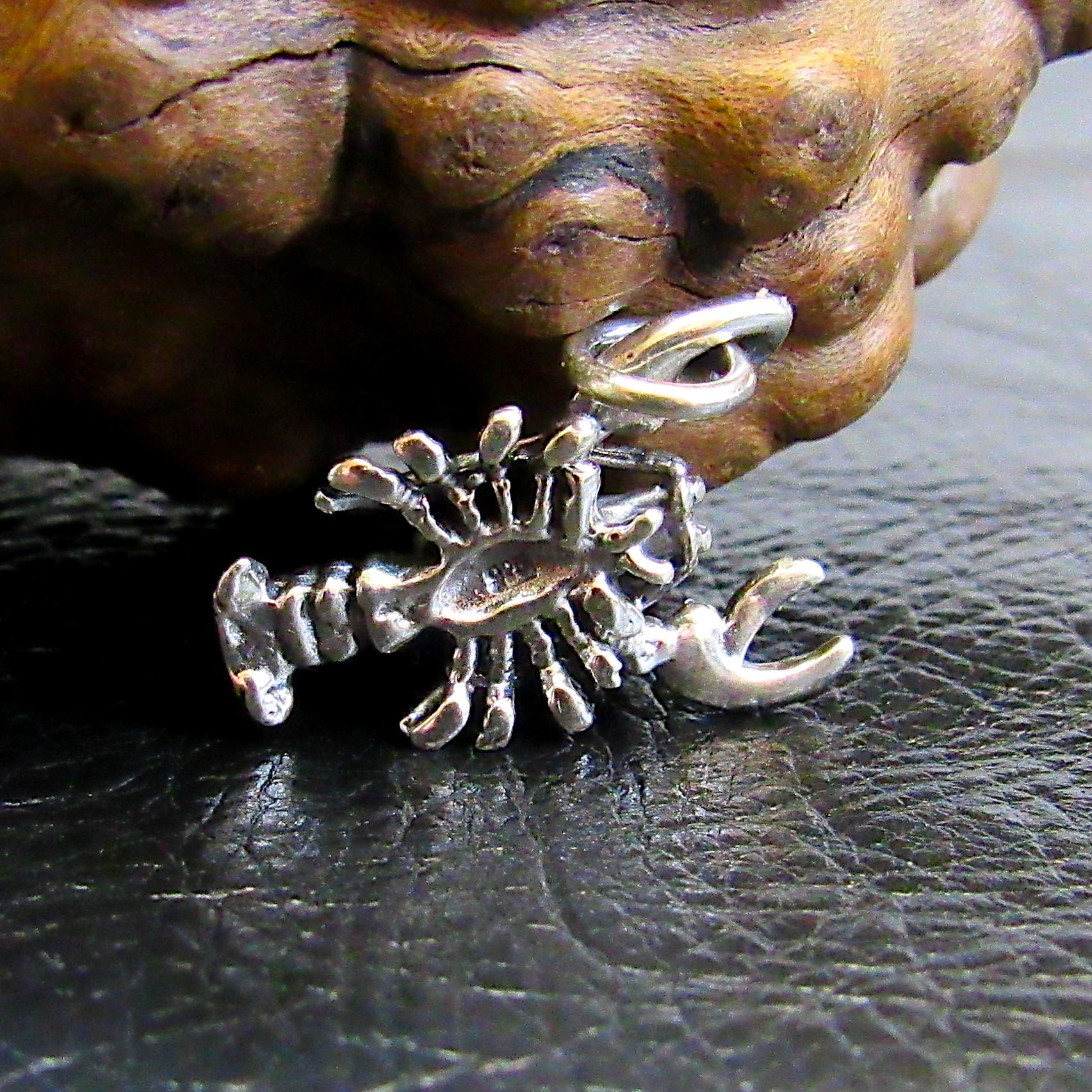 Solid 925 Sterling Silver Lobster Charm – 3D Lobster Pendant, Ocean Animal Jewelry, Nautical Sea Life Gift for Fish & Beach Lovers