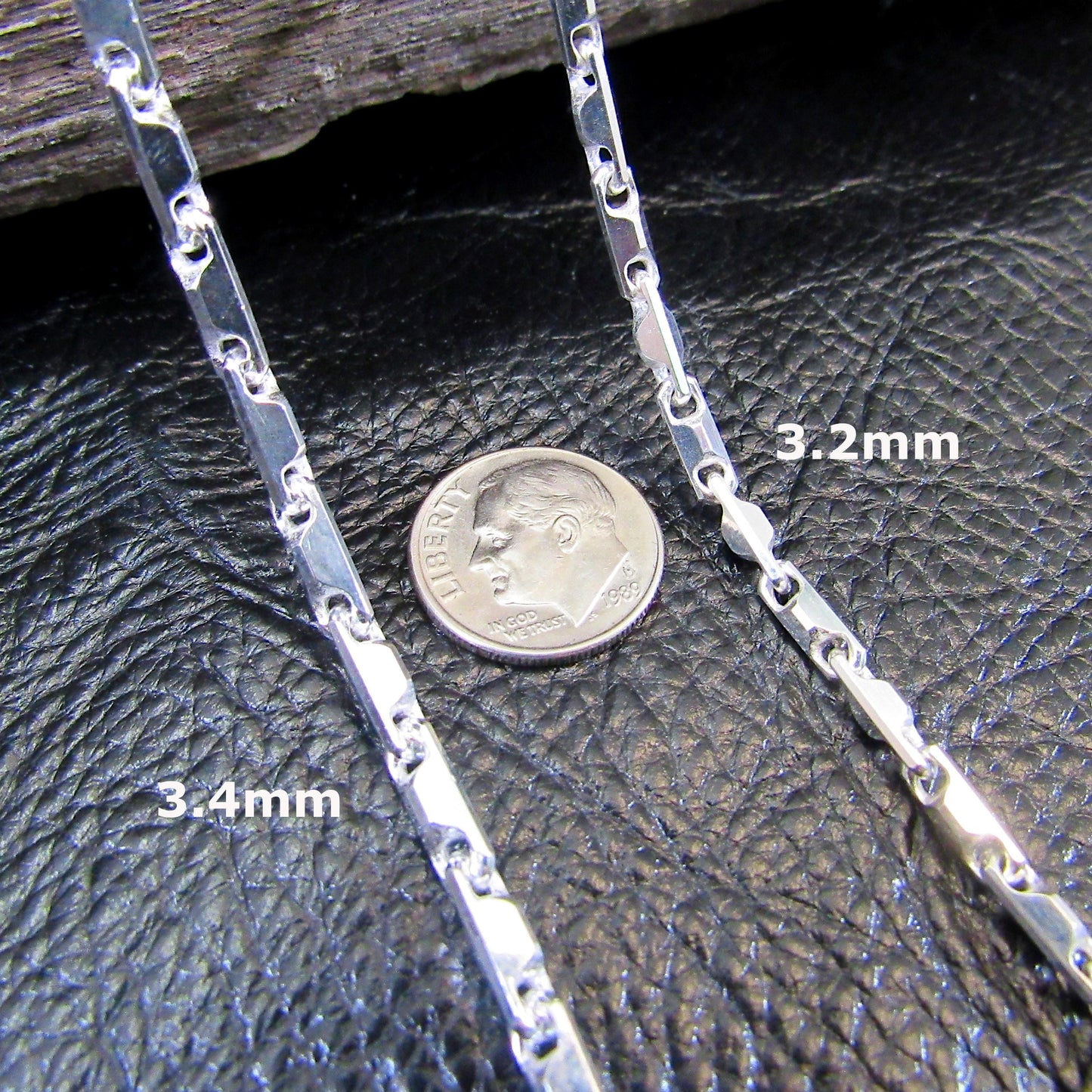 Italian Heshe Chain / Solid 925 Sterling Silver / Unisex He-She Bracelet or Necklace, Industrial Jewelry for Men or Women, Made in Italy