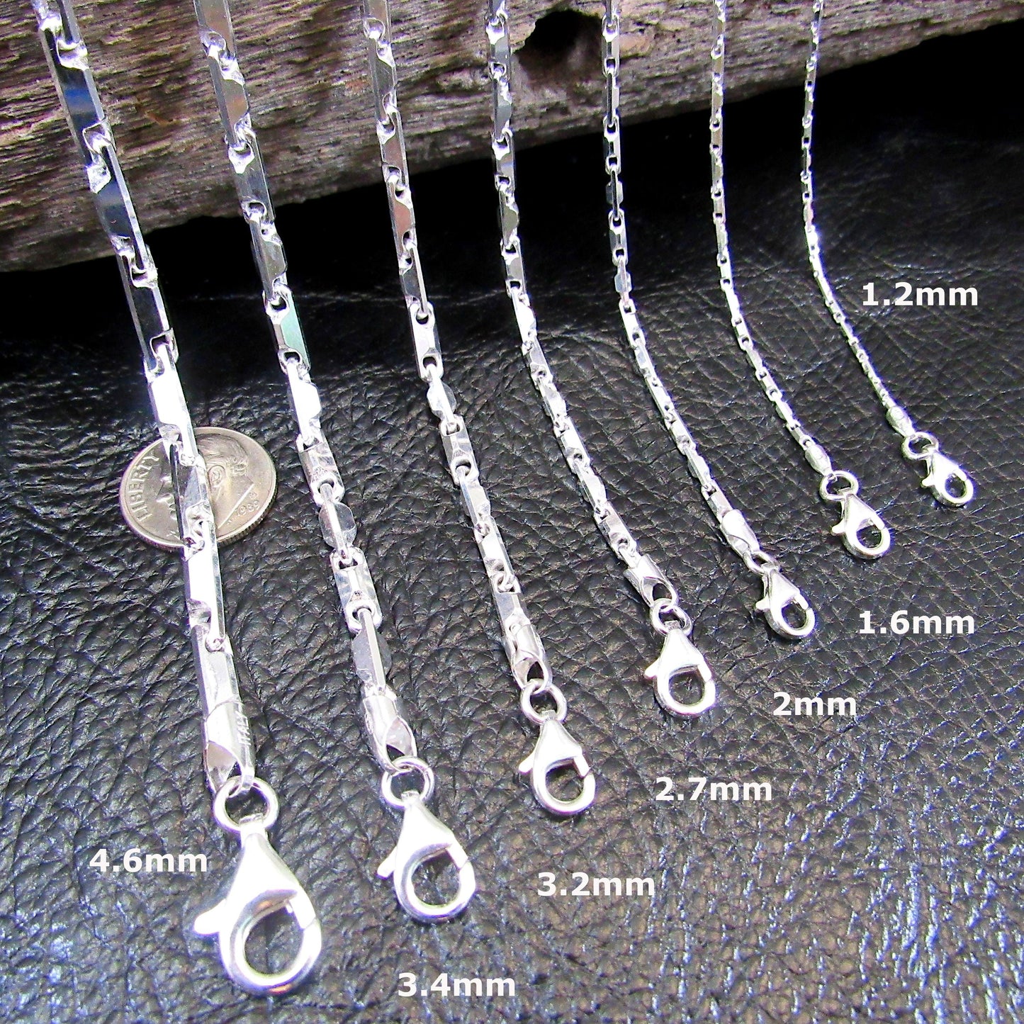 Italian Heshe Chain / Solid 925 Sterling Silver / Unisex He-She Bracelet or Necklace, Industrial Jewelry for Men or Women, Made in Italy