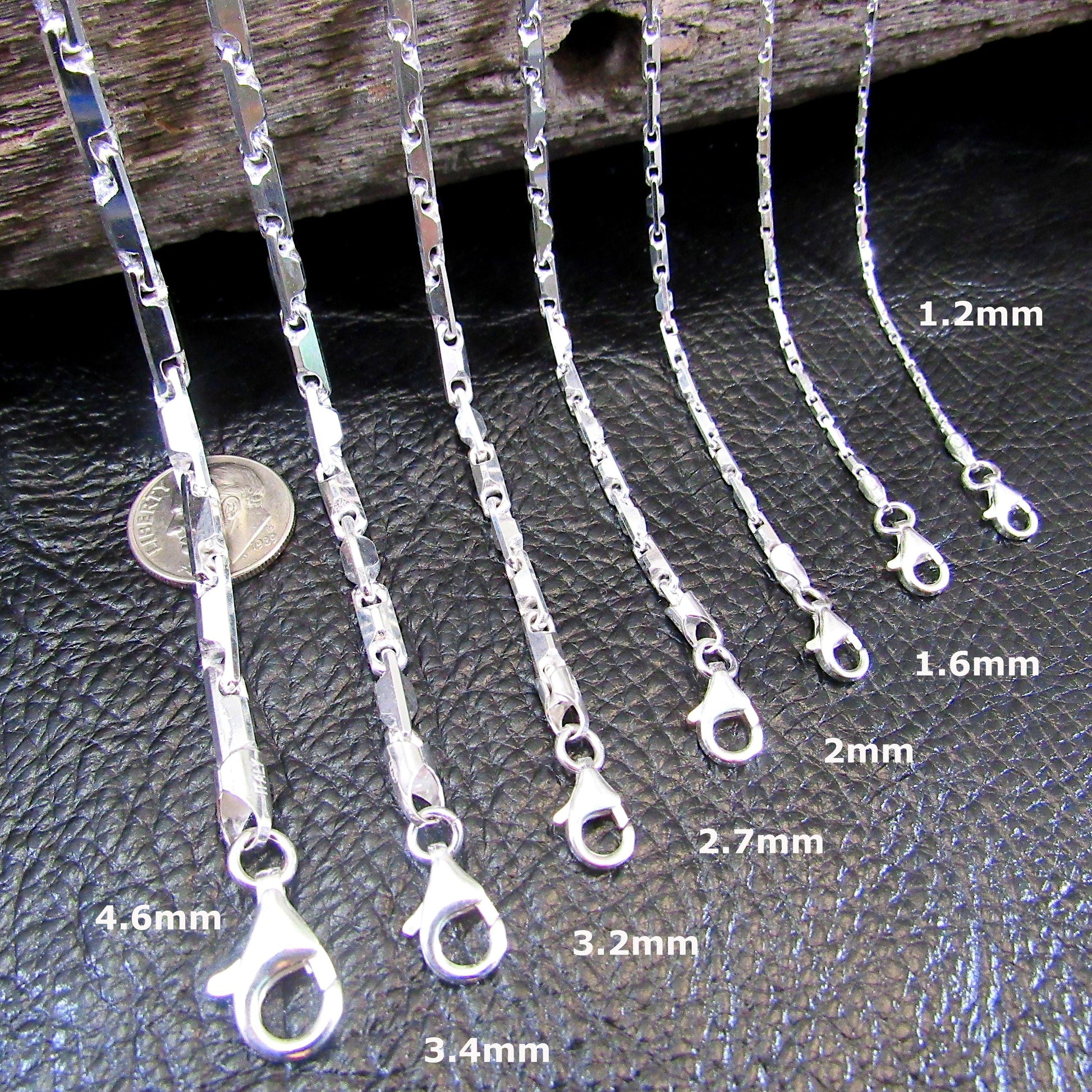 Italian Heshe Chain / Solid 925 Sterling Silver / Unisex He-She Bracelet or Necklace, Industrial Jewelry for Men or Women, Made in Italy