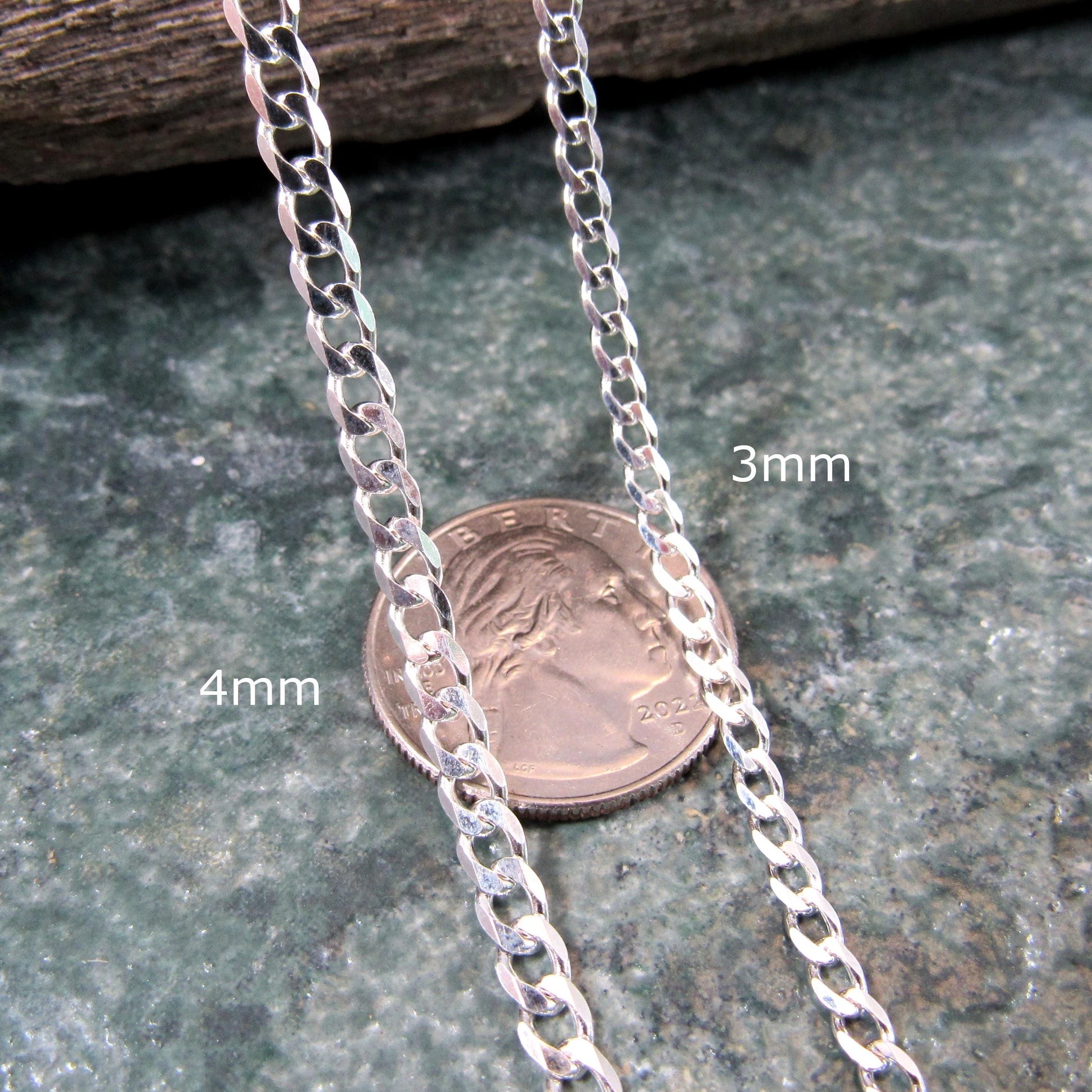 Solid 925 Sterling Silver Curb Chain Bracelet, Heavy Cuban Link Wristwear Chains for Men, Dainty Unisex Jewelry for Women, Made in Italy