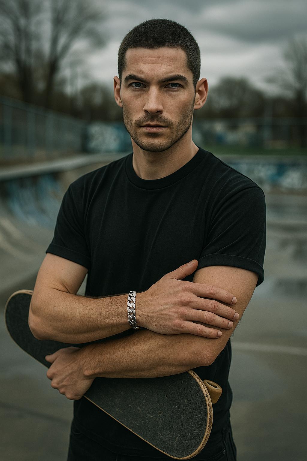 Solid 925 Sterling Silver Curb Chain Bracelet, Heavy Cuban Link Wristwear Chains for Men, Dainty Unisex Jewelry for Women, Made in Italy