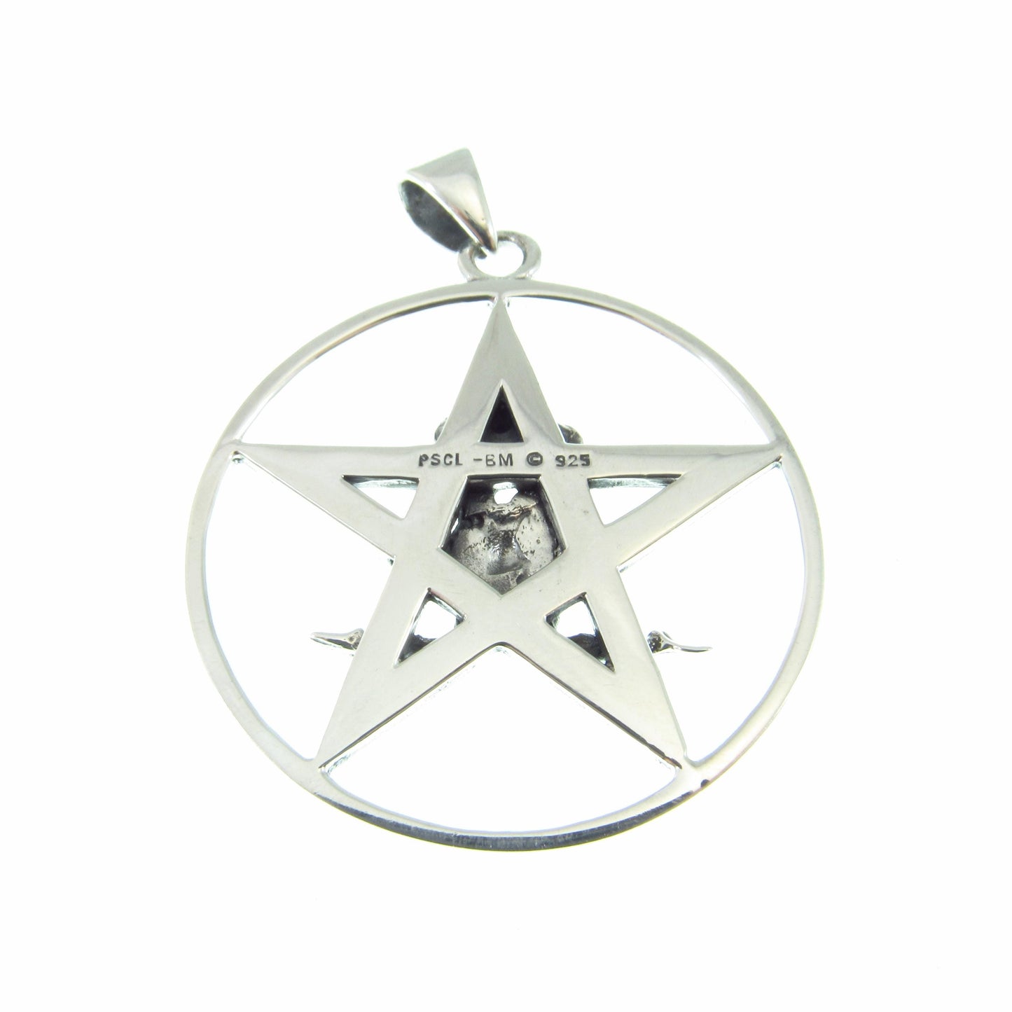 Lovers Pentacle Pendant, Solid 925 Sterling Silver Erotic Pagan Necklace Amulet, Sacred Union Wiccan Jewelry, Tantric Couple Occult Talisman