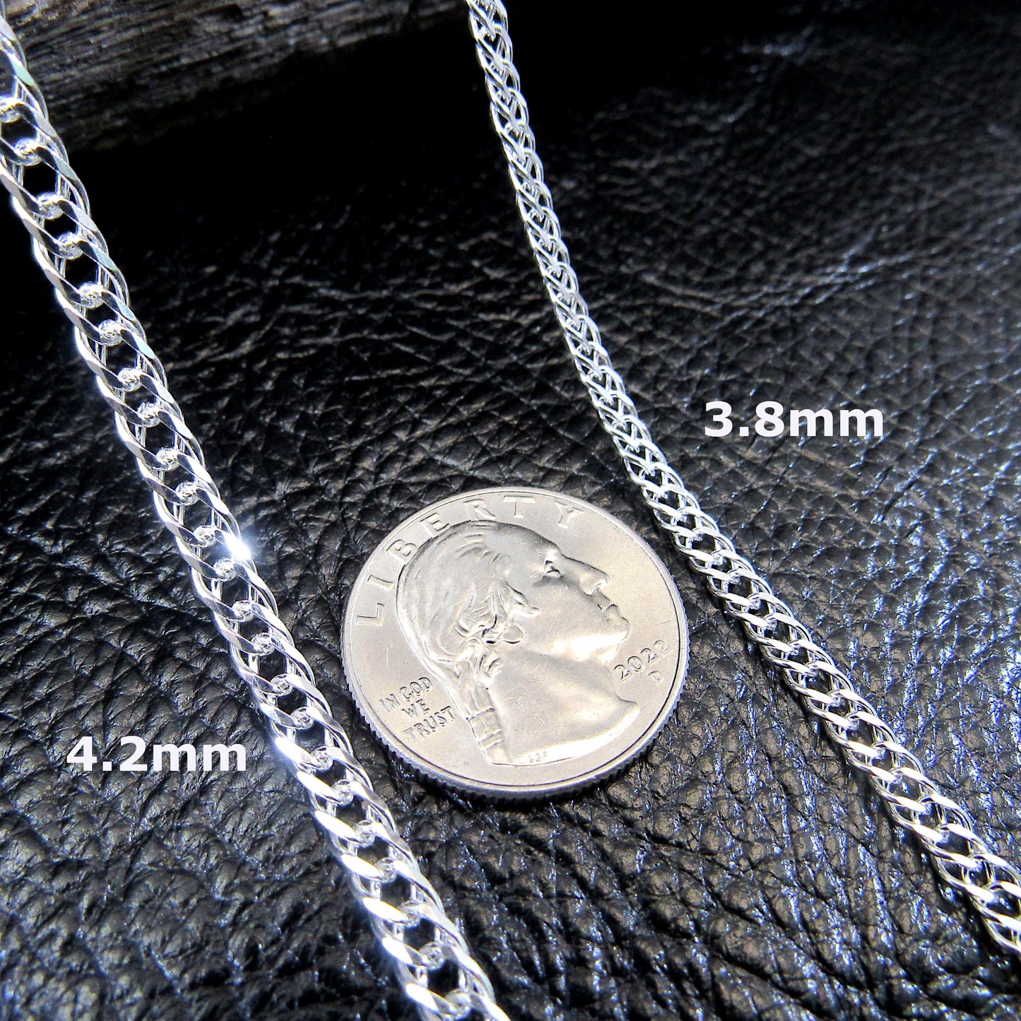 Solid 925 Sterling Silver Italian Rombo Chain, Rambo Chain, Double Curb Link Necklace or Bracelet, Men's Unique Designer Chains