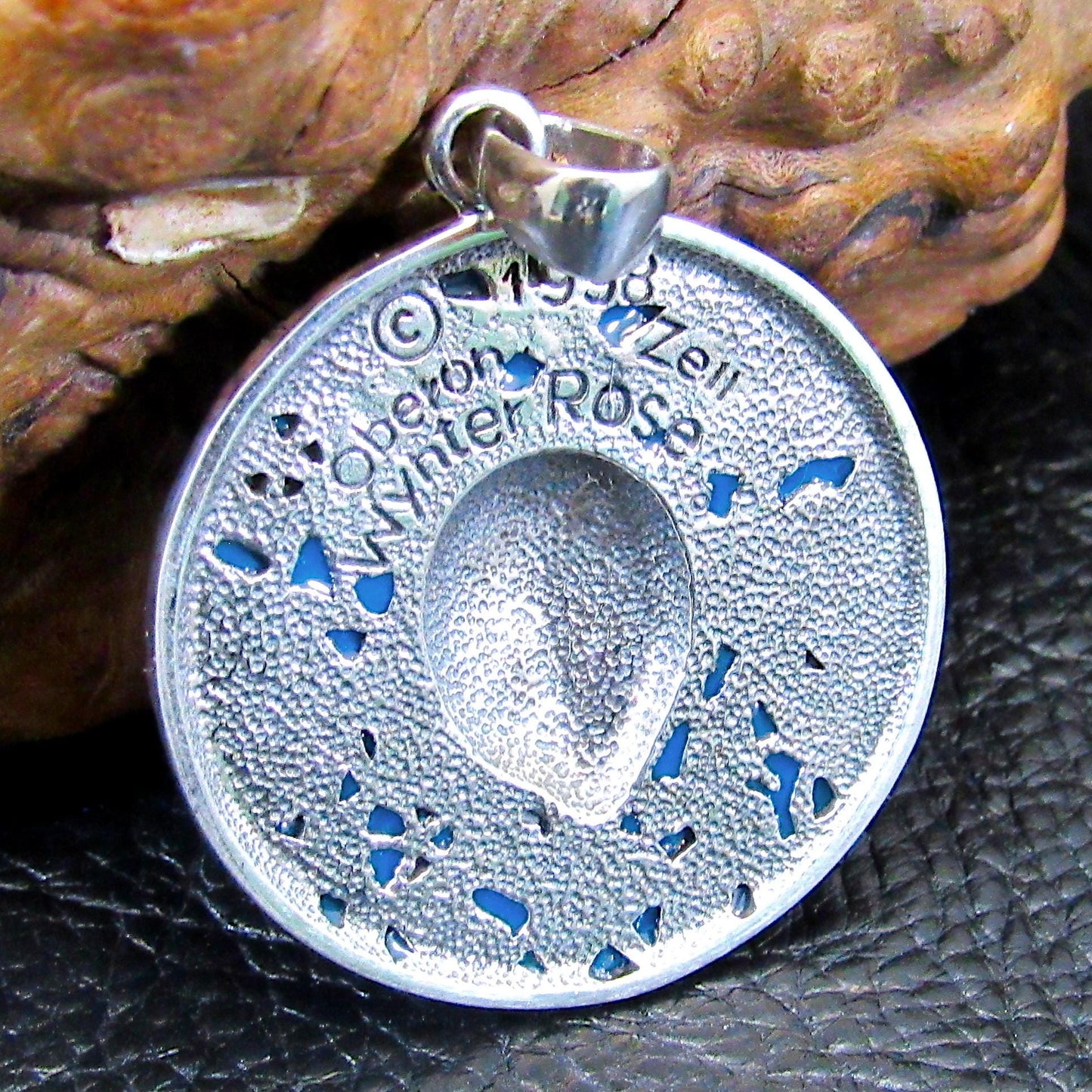 Solid 925 Sterling Silver Mari Sea Goddess Pendant by Oberon Zell – Ocean Mythology Jewelry with Optional Blue / Aqua Enamel, Nautical Gift