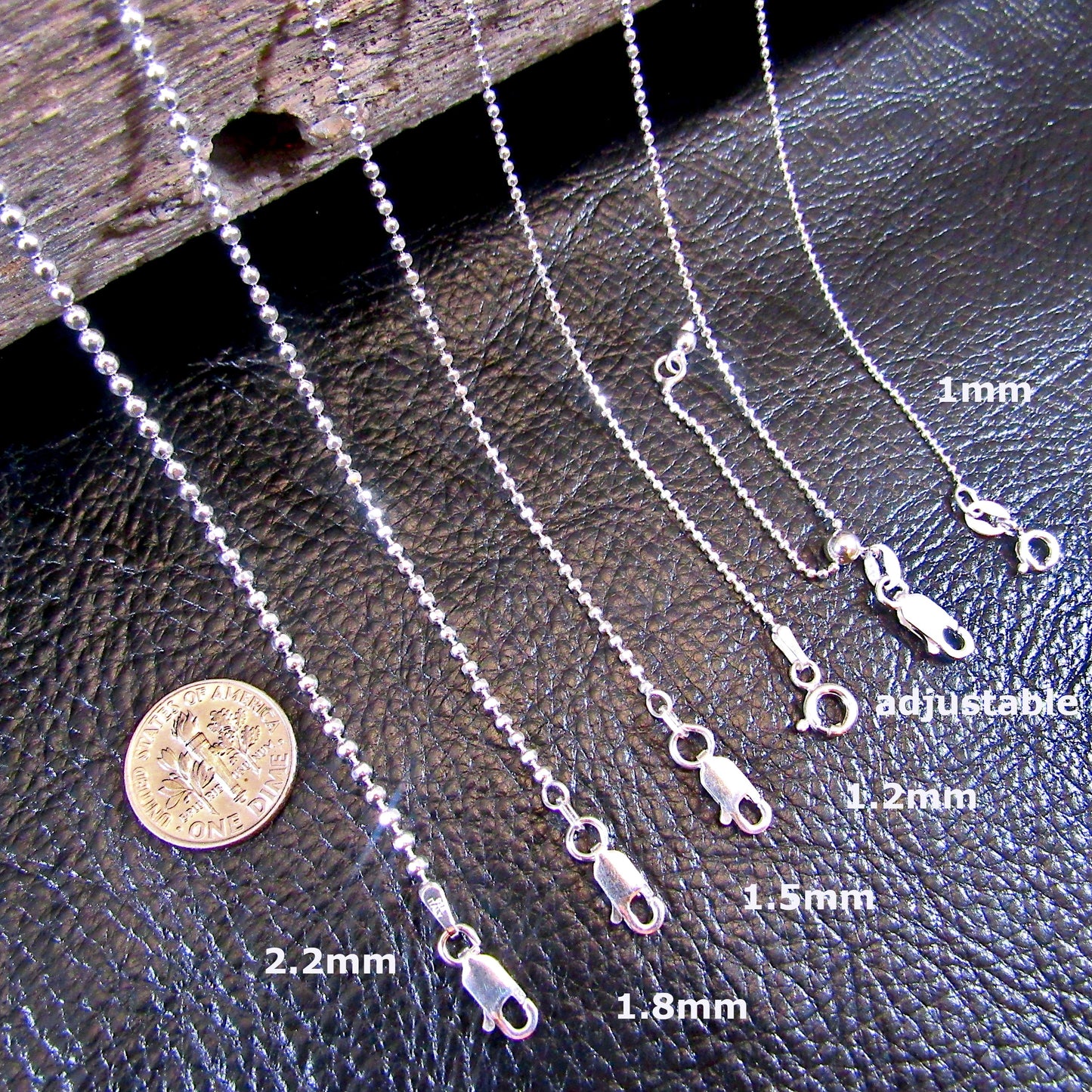 Solid 925 Sterling Silver Italian Diamond Cut Ball Chain Bead Necklace, Shiny Beads Chain, Women's Dainty Everyday Jewelry, Made in Italy