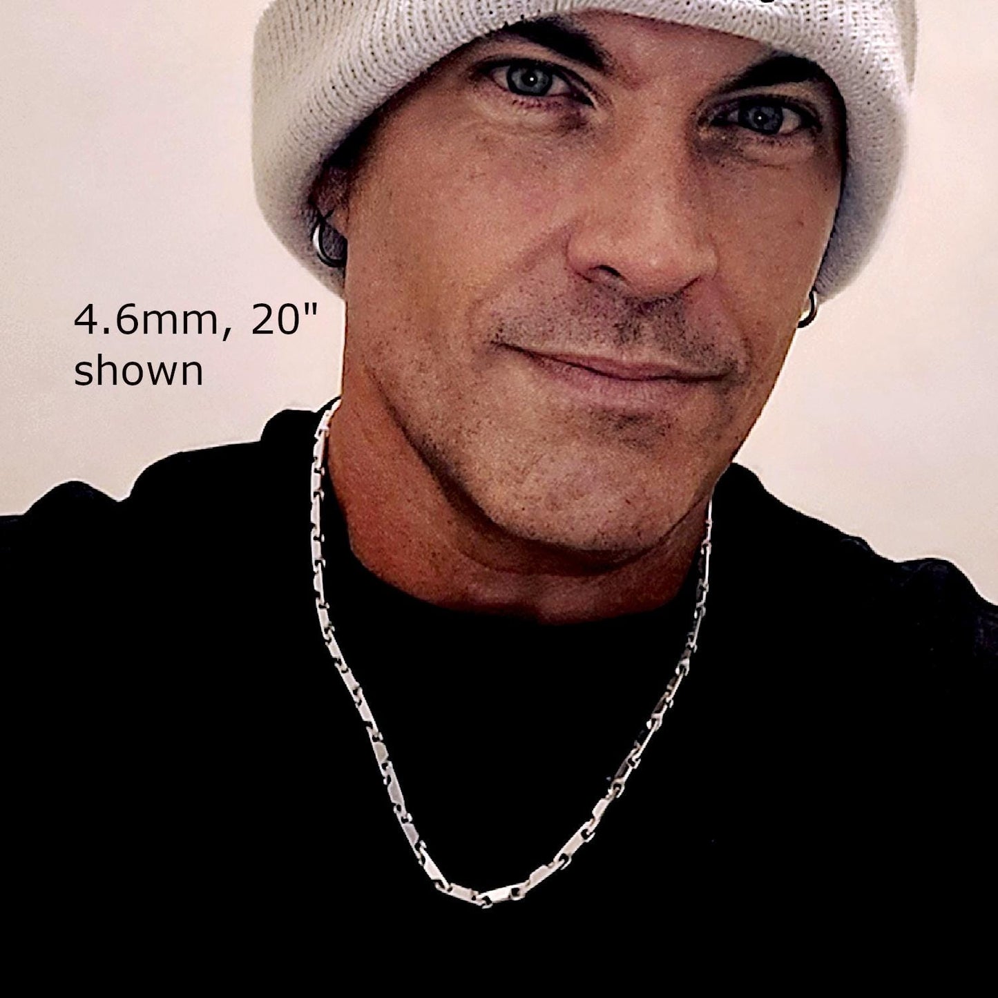 Italian Heshe Chain / Solid 925 Sterling Silver / Unisex He-She Bracelet or Necklace, Industrial Jewelry for Men or Women, Made in Italy