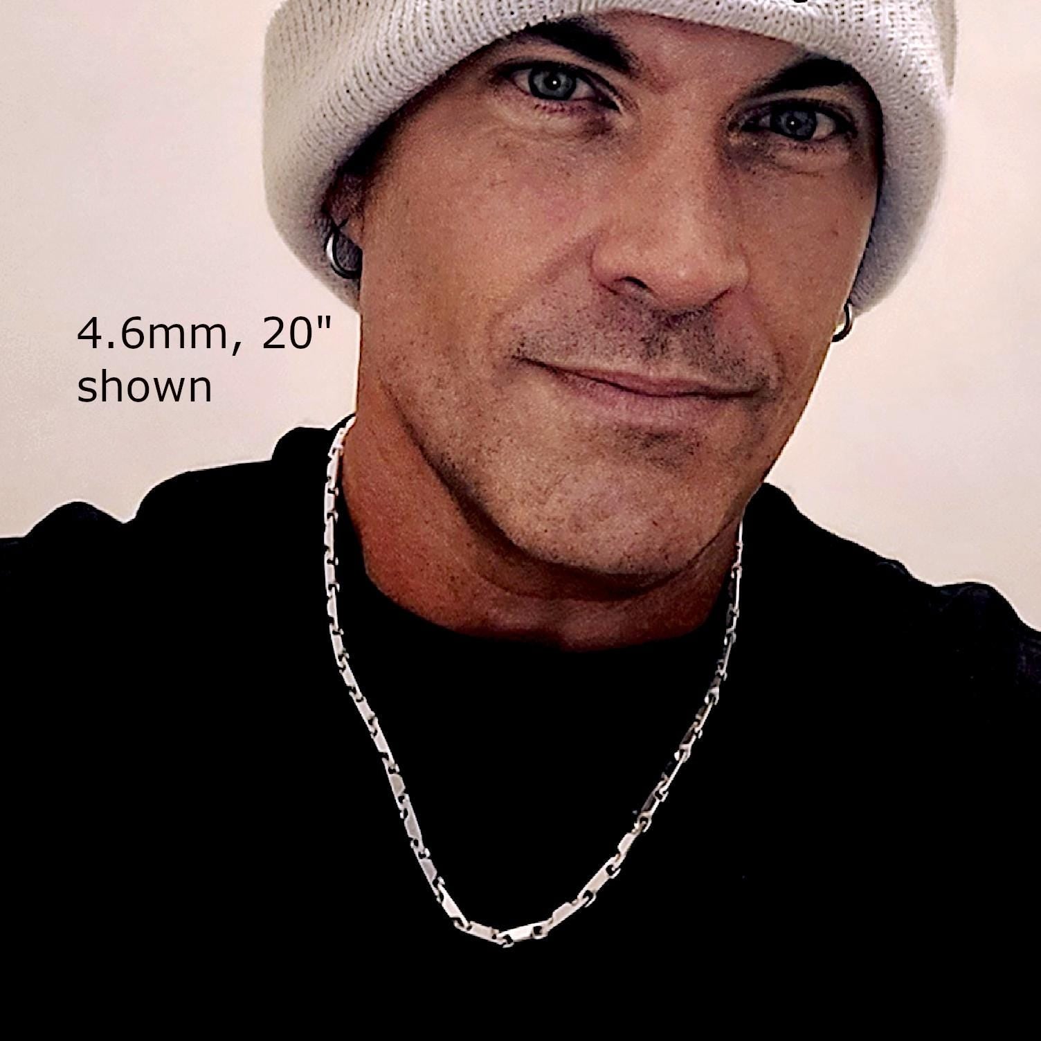 Italian Heshe Chain / Solid 925 Sterling Silver / Unisex He-She Bracelet or Necklace, Industrial Jewelry for Men or Women, Made in Italy