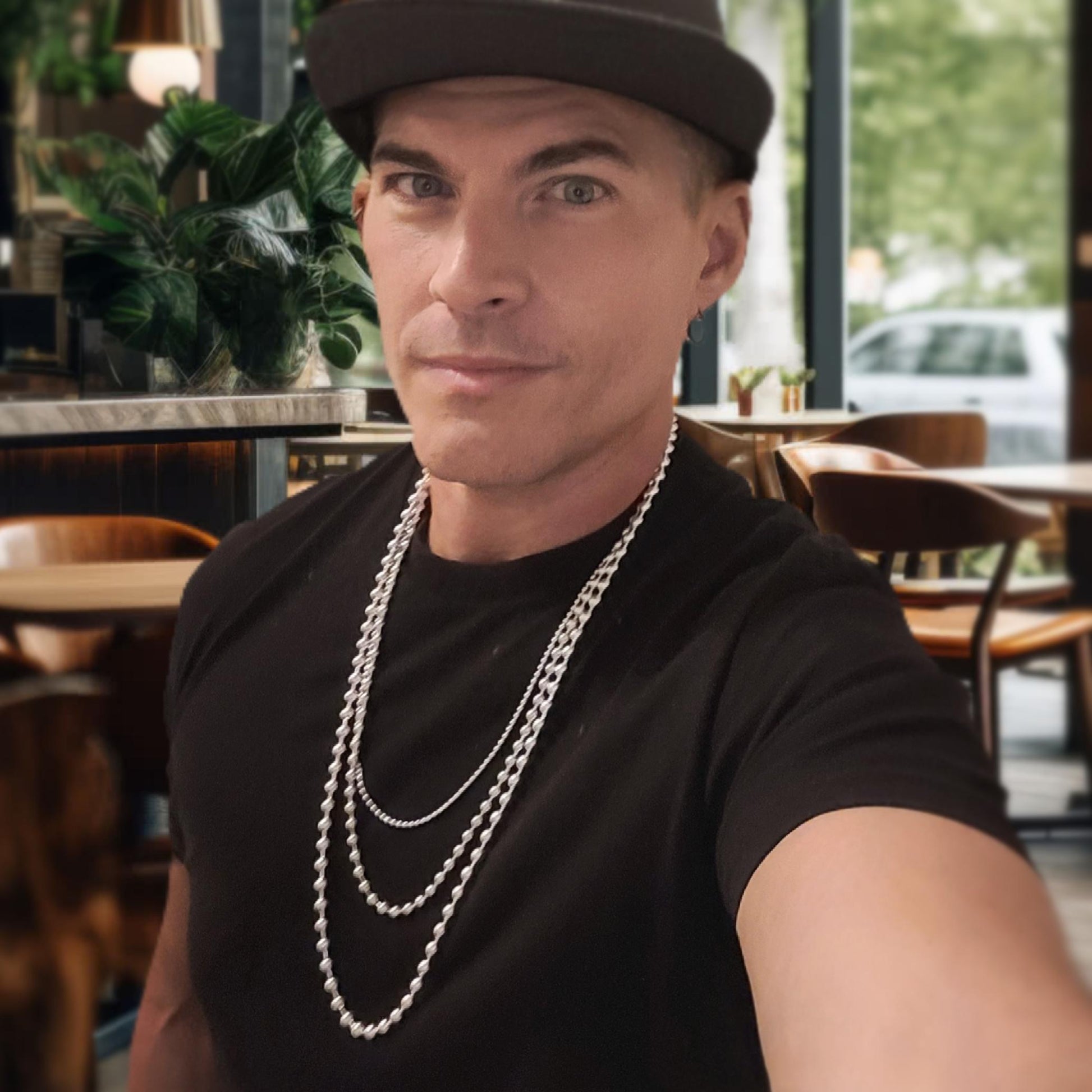 Solid 925 Sterling Silver Italian Ball Chain Bead Necklace, Men's and Women's Bracelet, Dogtag Military ID Jewelry, Dainty to Chunky Styles