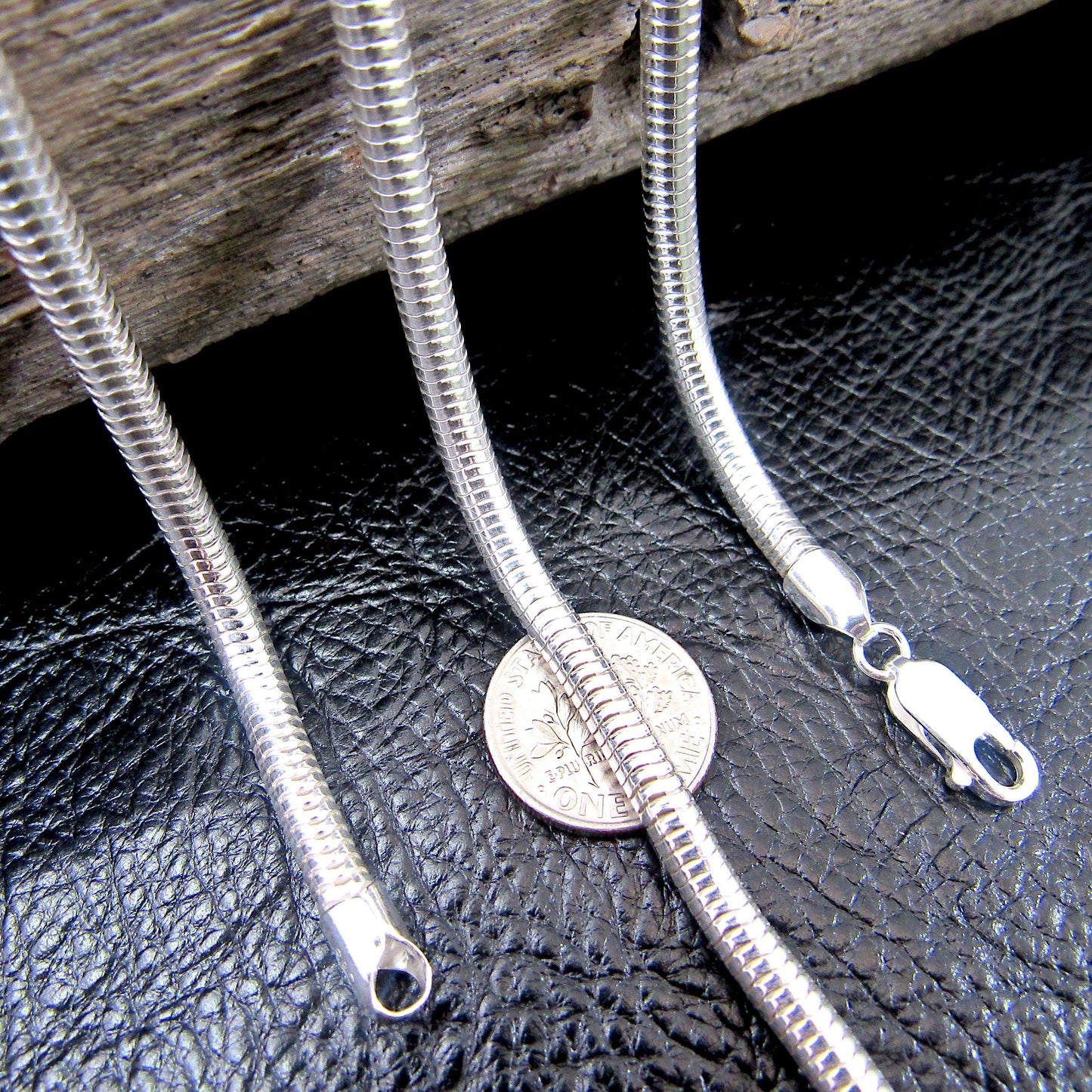 4MM Solid 925 Sterling Silver Italian Round Snake Chain, Thick Necklace, Made in Italy, 16" - 30" Inches, for Men or Women