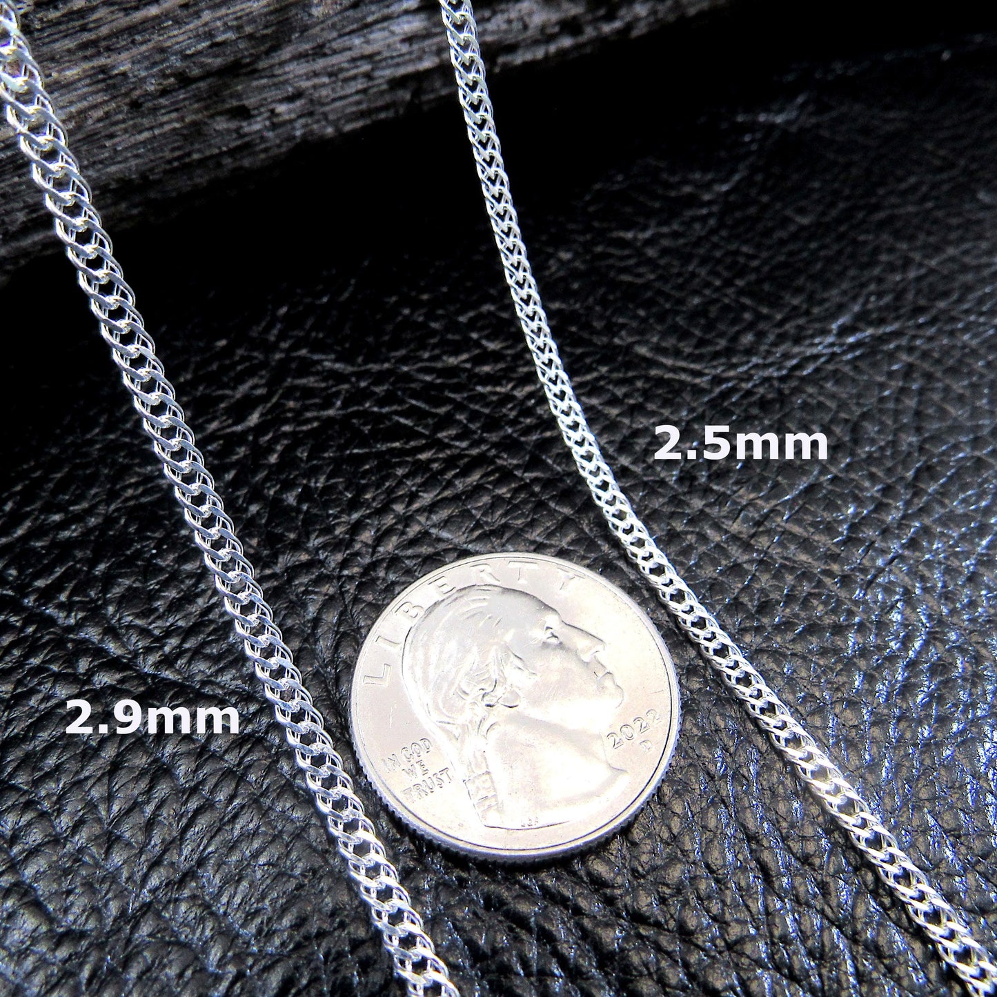 Solid 925 Sterling Silver Italian Rombo Chain, Diamond Cut Rambo Chain, Double Link Curb Chain Necklace or Bracelet, Men's Urban Jewelry