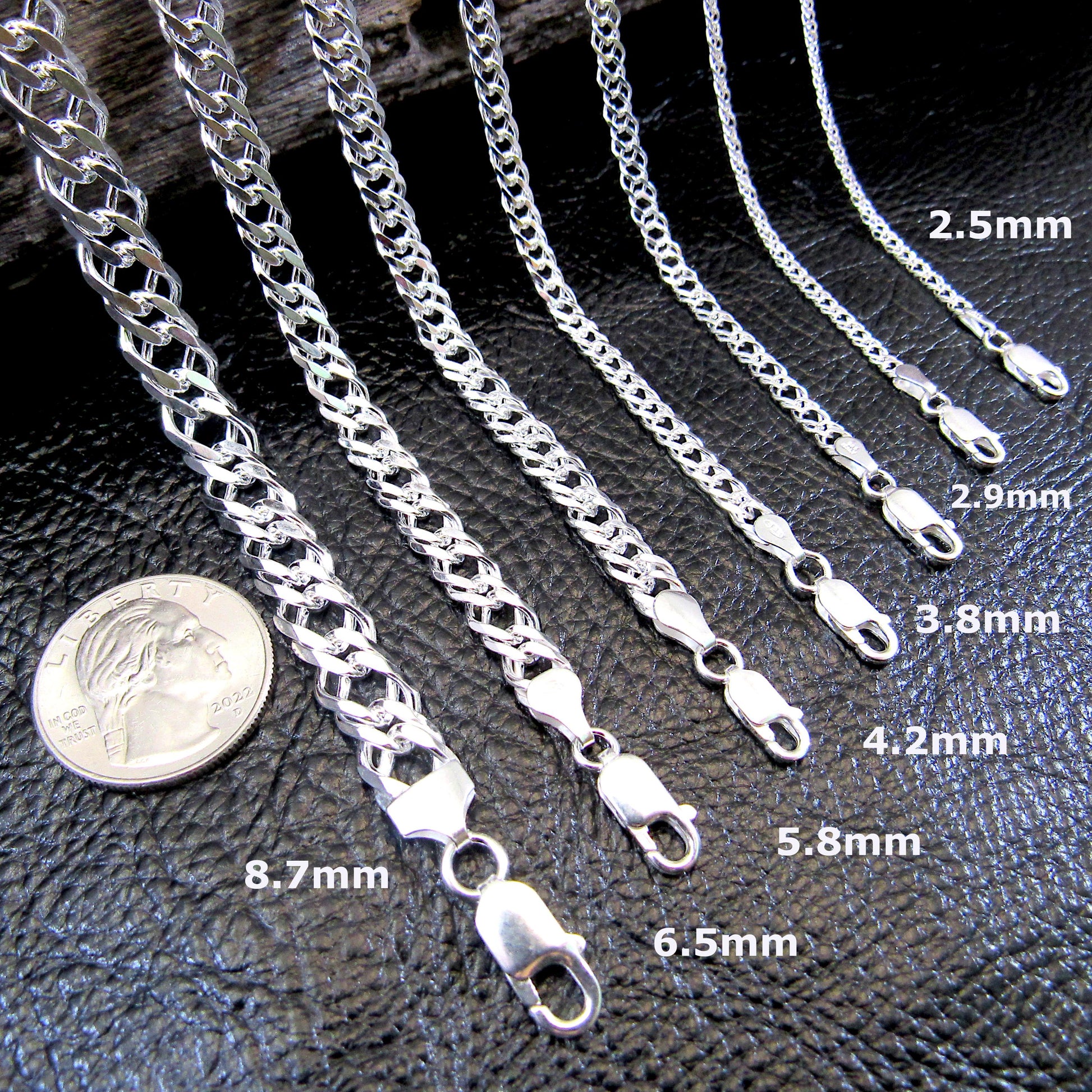 Solid 925 Sterling Silver Italian Rombo Chain, Rambo Chain, Double Curb Link Necklace or Bracelet, Men's Unique Designer Chains