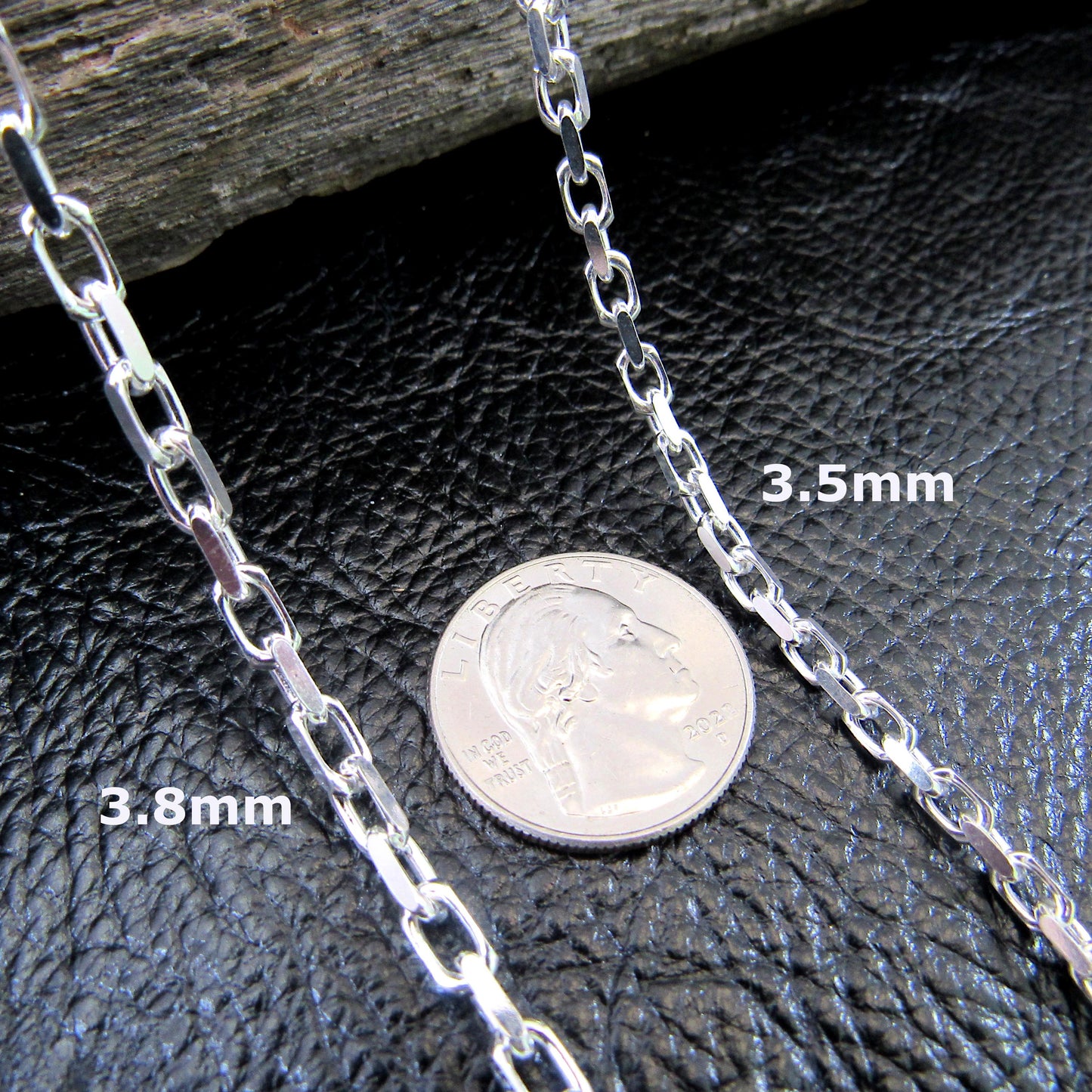 Solid 925 Sterling Silver Italian Diamond Cut Forzatina Cable Chain, Men's Nautical Anchor Link Necklace or Bracelet, Made in Italy