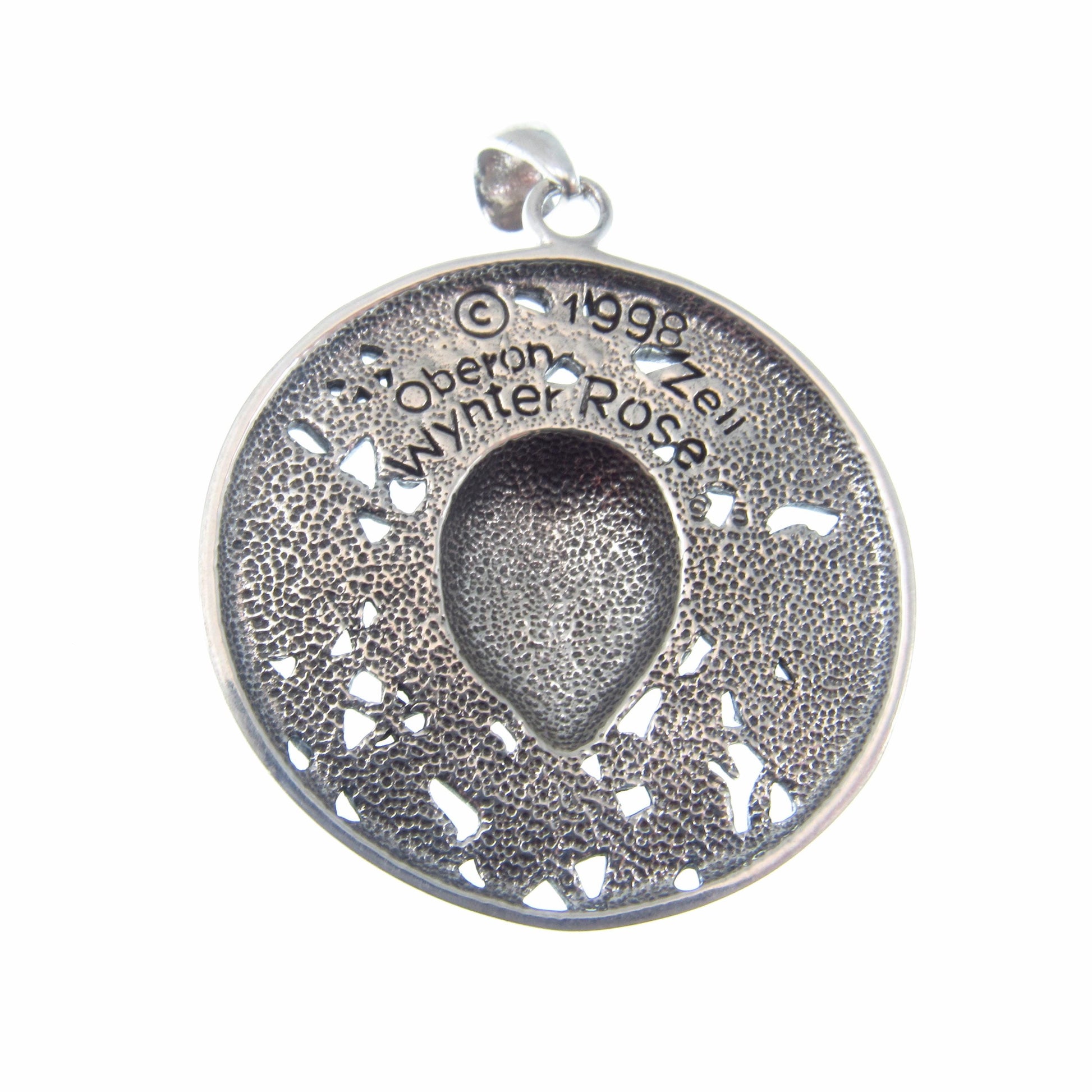 Solid 925 Sterling Silver Mari Sea Goddess Pendant by Oberon Zell – Ocean Mythology Jewelry with Optional Blue / Aqua Enamel, Nautical Gift