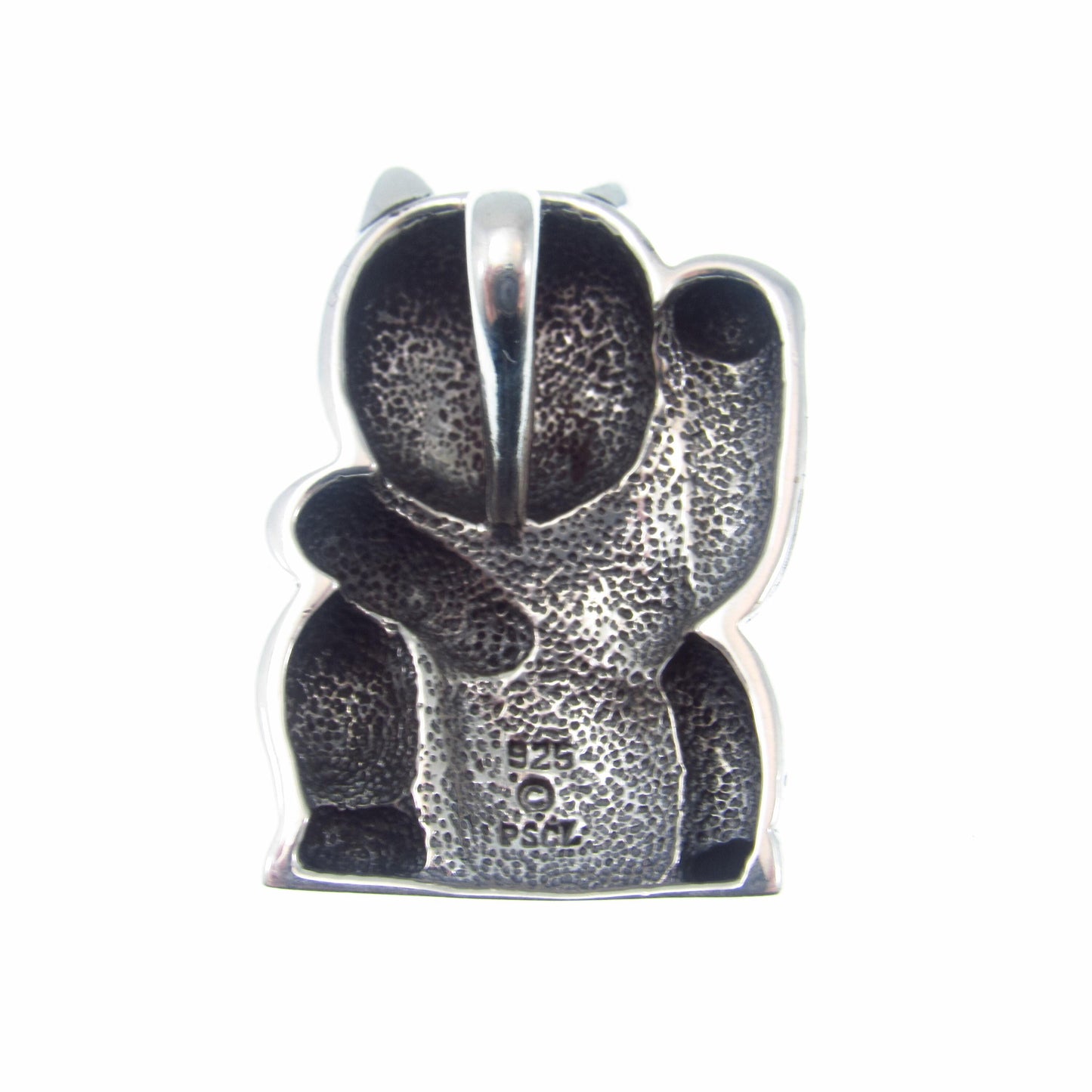 The Lucky Cat Pendant / Solid 925 Sterling Silver / Maneki Neko, Japanese Good Luck Charm Figurine, Prosperity and Fortune Jewelry