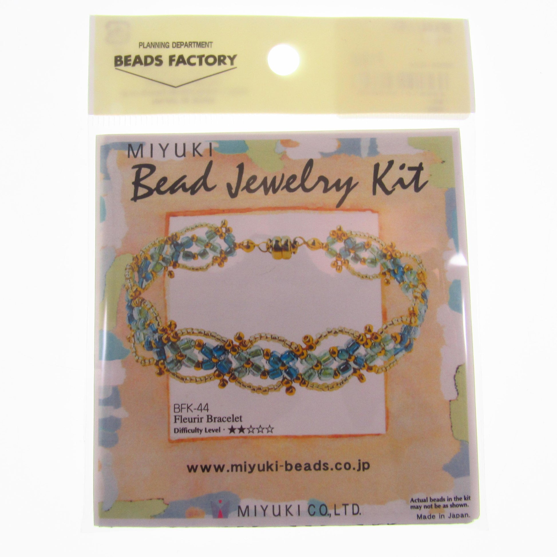 Miyuki Bead Jewelry Kit Fleurir Bracelet • Japanese DIY Beaded Bracelet Kit • Seed Bead Jewelry Craft Kit from Miyuki Beads Japan - BFK-44
