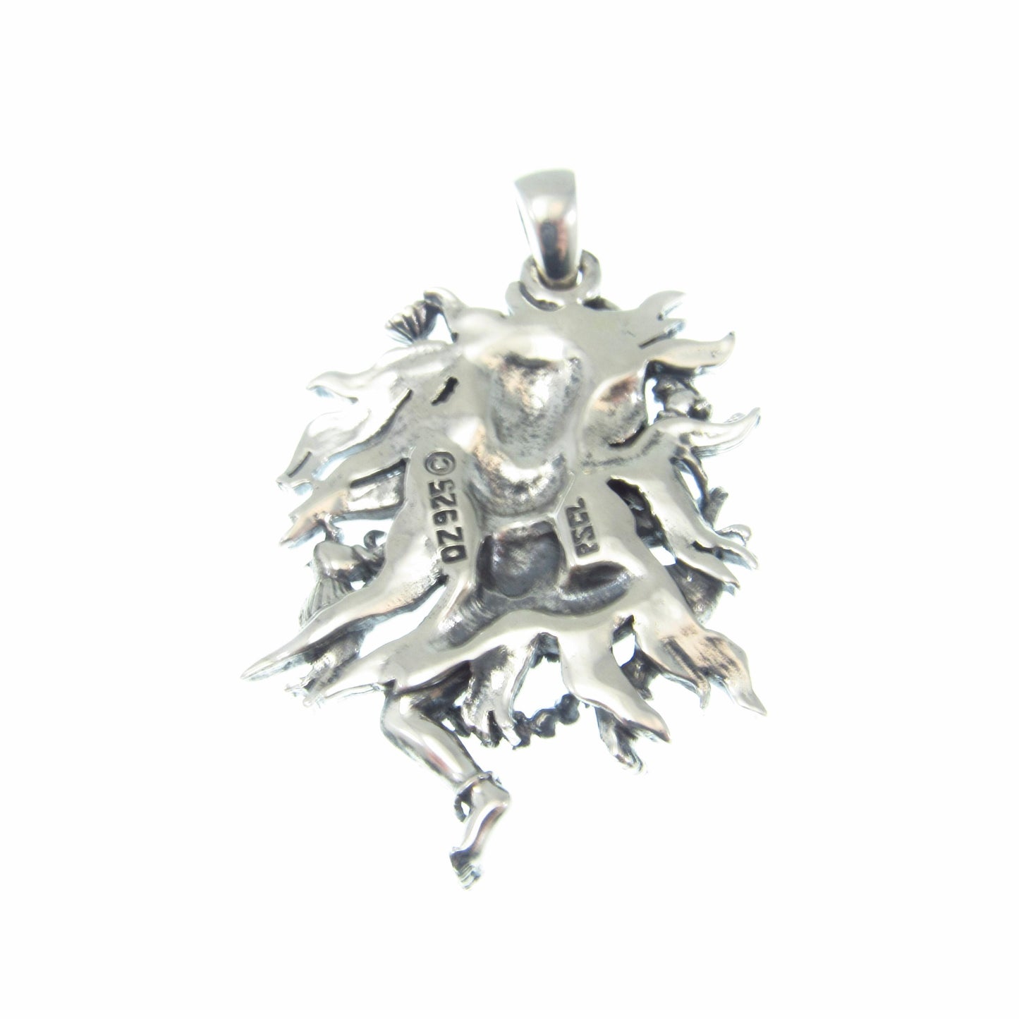 Kali Goddess Pendant / Solid 925 Sterling Silver / Fierce Hindu Deity Amulet, Powerful Spiritual Jewelry, Statement Necklace Pendant