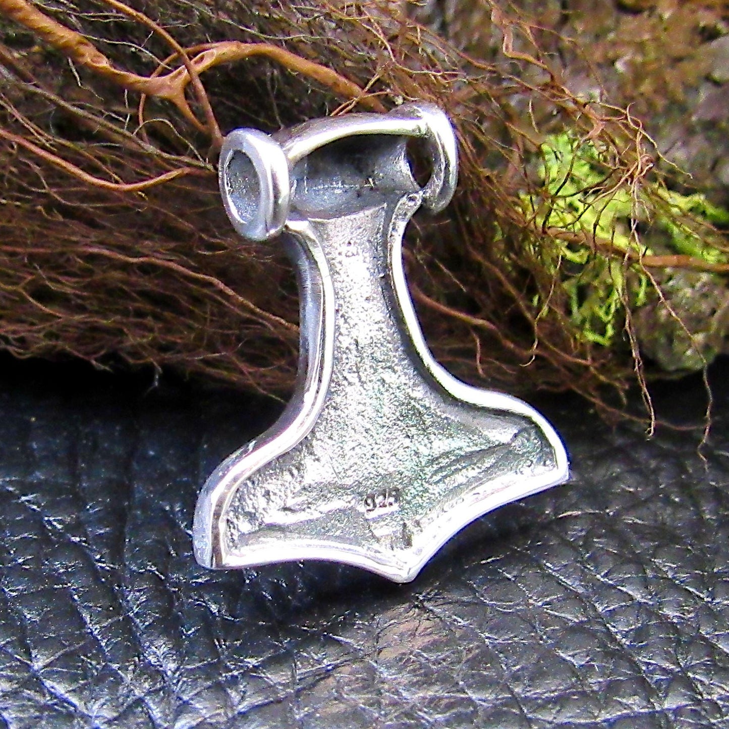 925 Sterling Silver Norse Thor's Hammer Mjollnir Slide Pendant