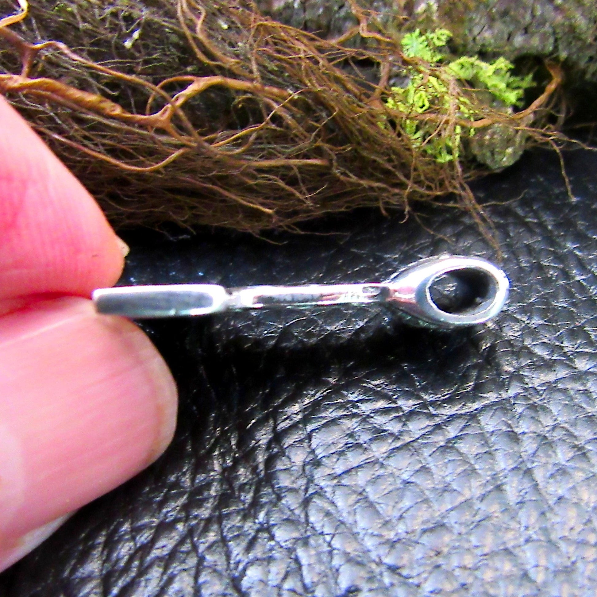 Solid 925 Sterling Silver Thor's Hammer Slide Pendant, Mjolnir Necklace Charm, Viking Jewelry, Norse Amulet, Woodland Cottagecore Jewelry